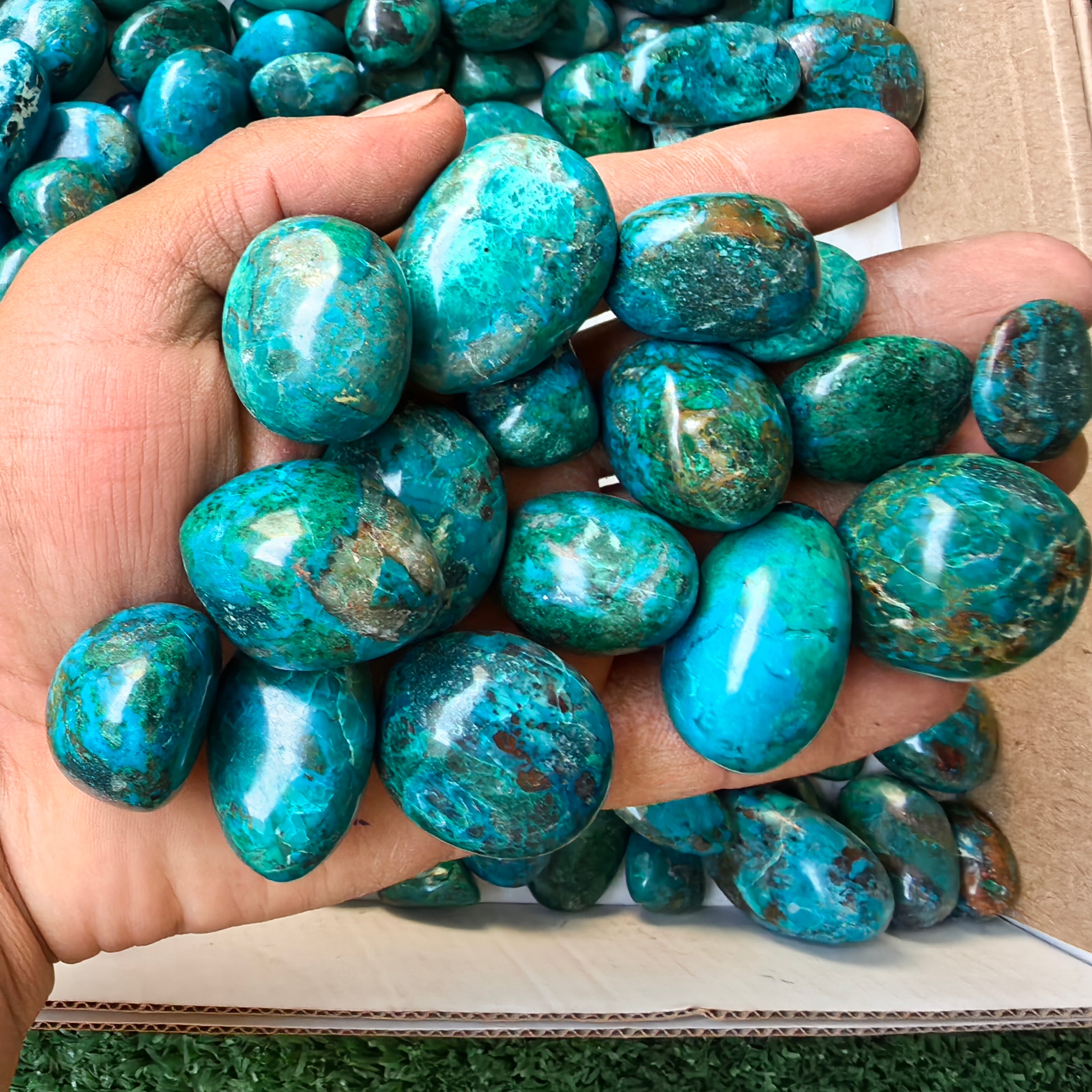 2 kg tumbled chrysocolla