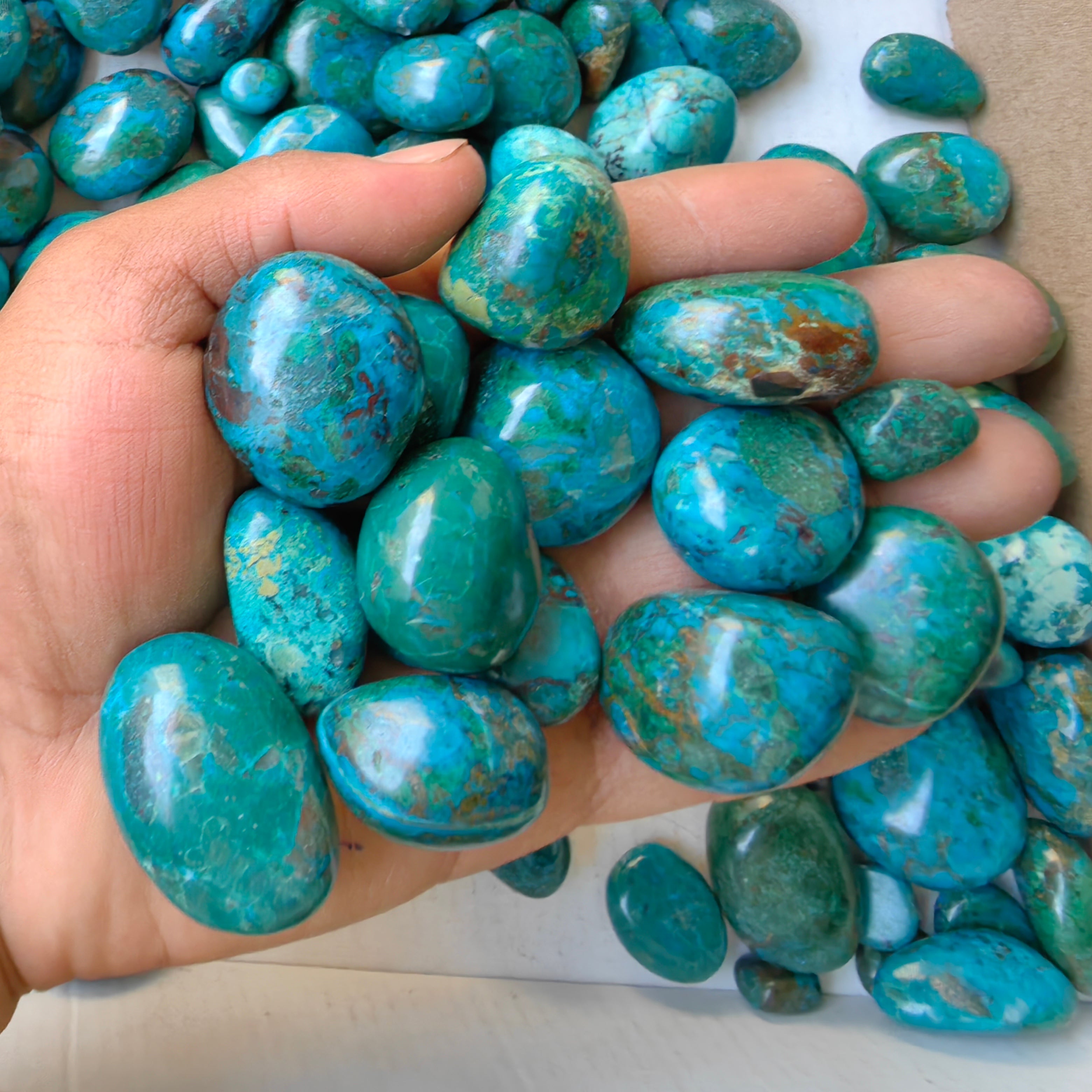 2 kg tumbled chrysocolla