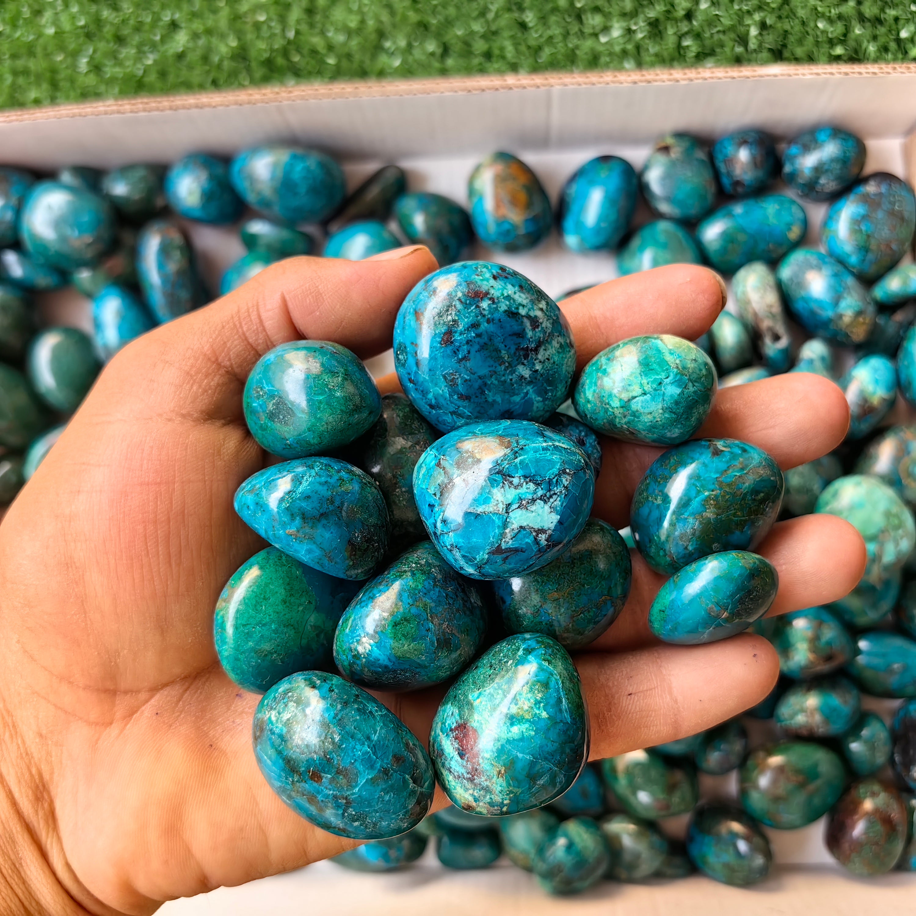 2 kg tumbled chrysocolla