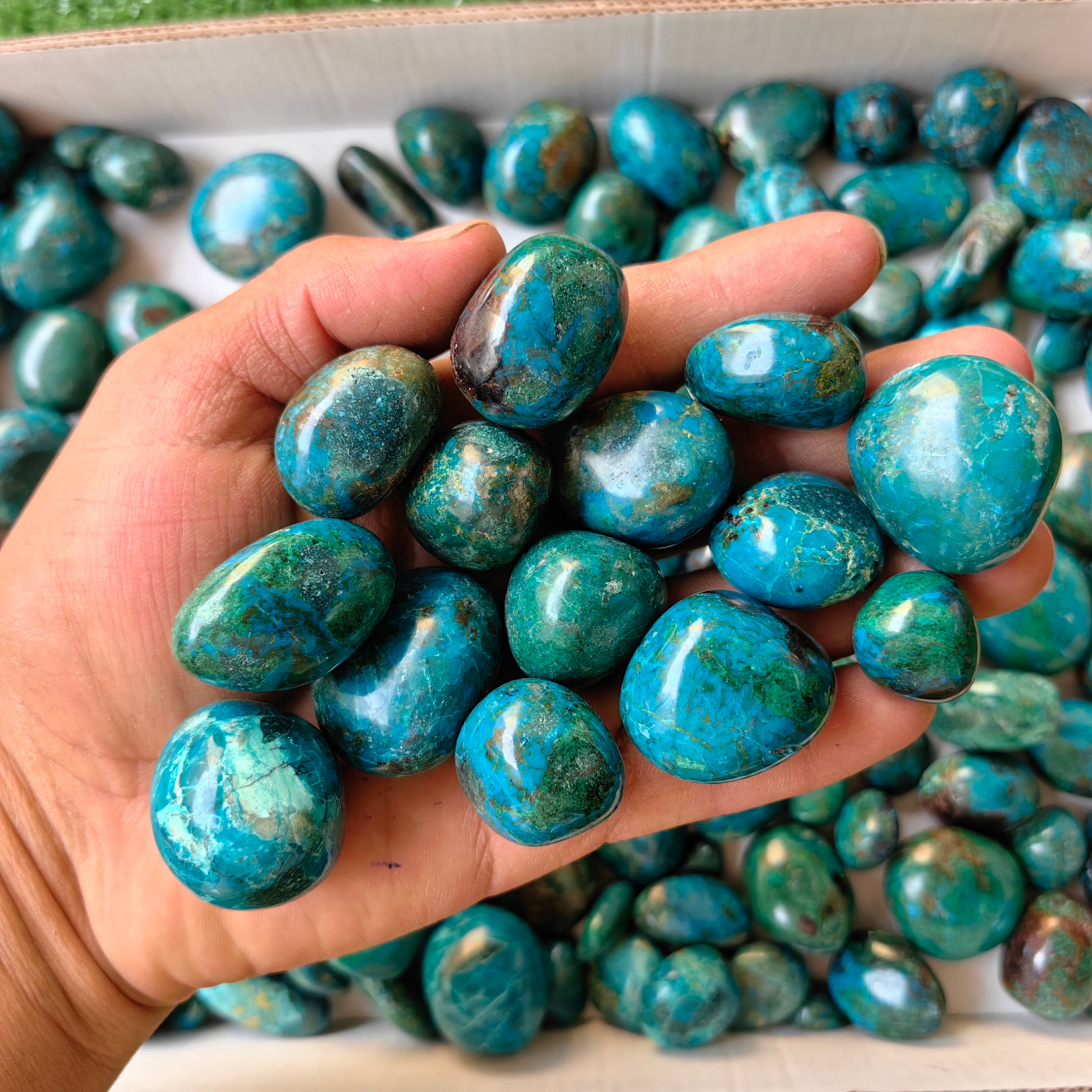 2 kg tumbled chrysocolla