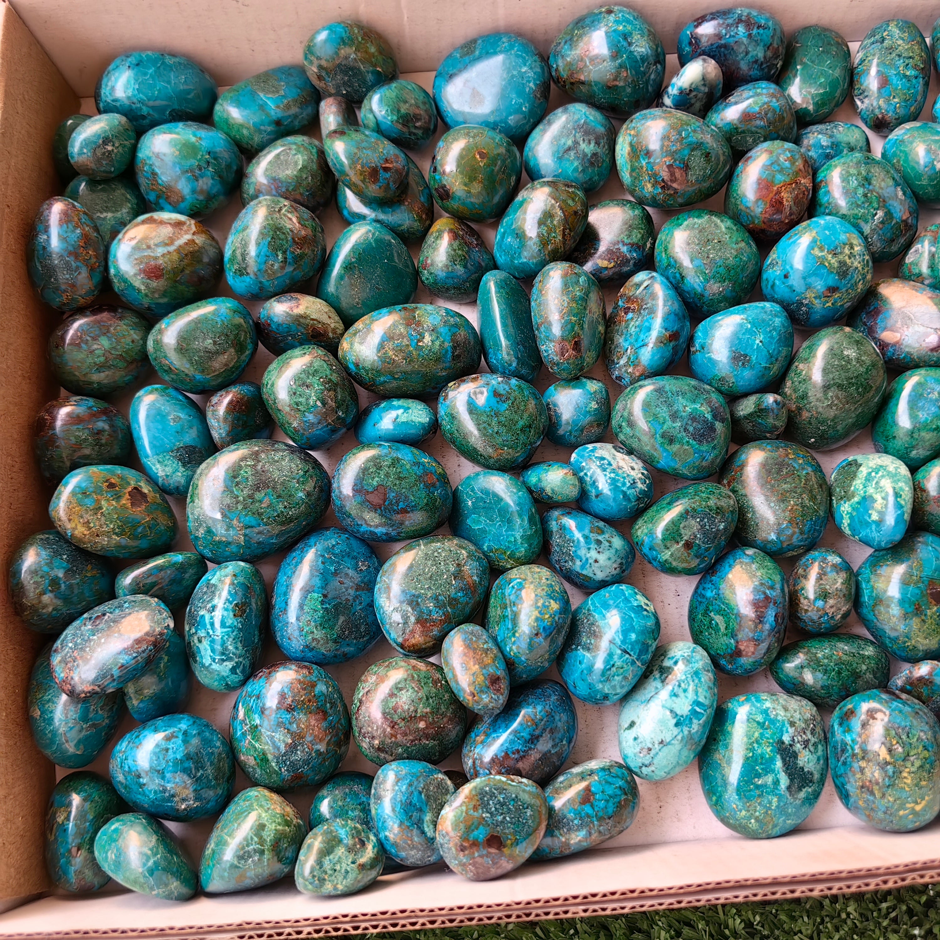 2 kg tumbled chrysocolla