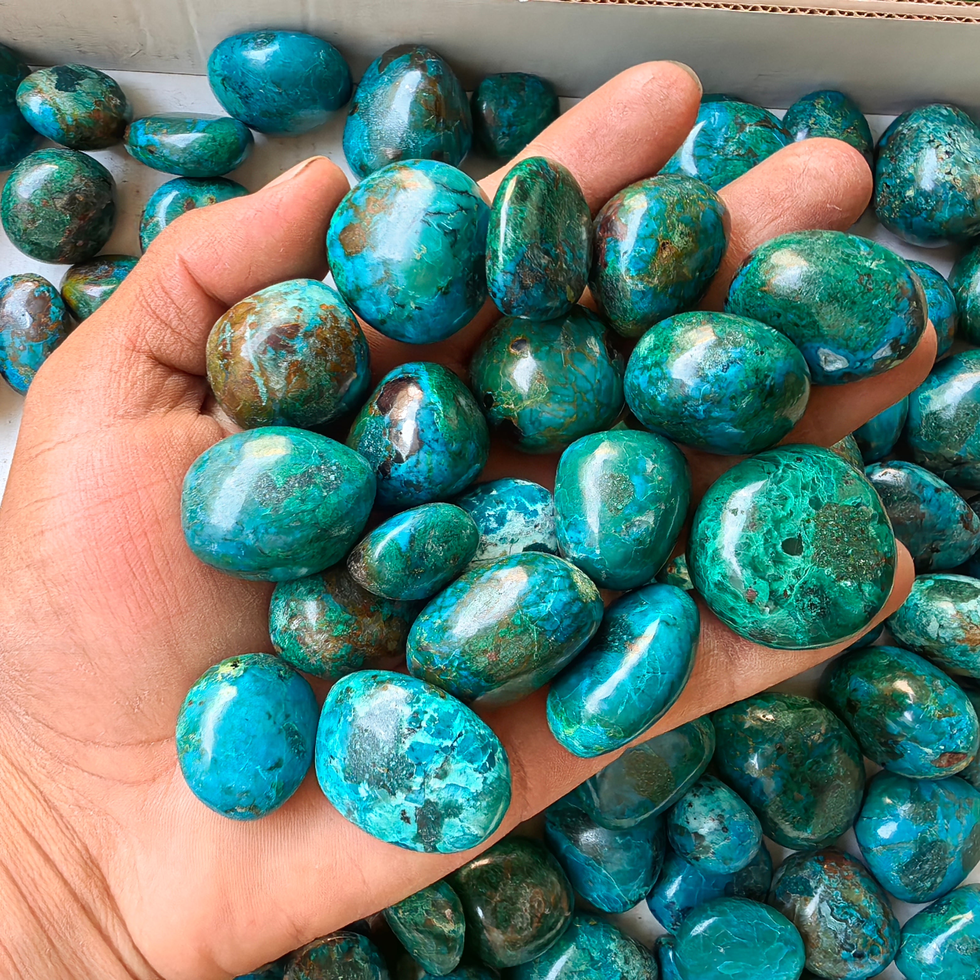 2 kg tumbled chrysocolla