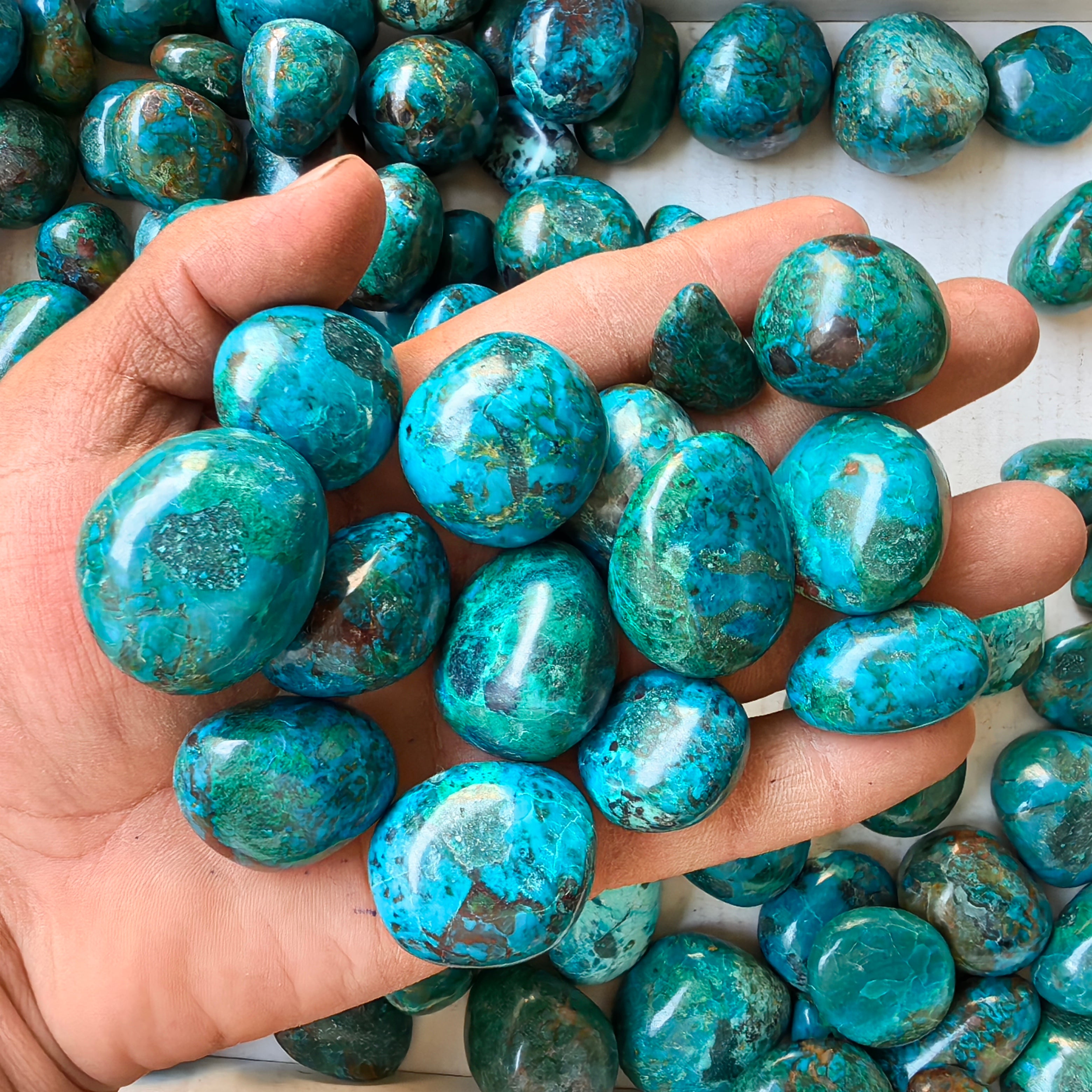 2 kg tumbled chrysocolla
