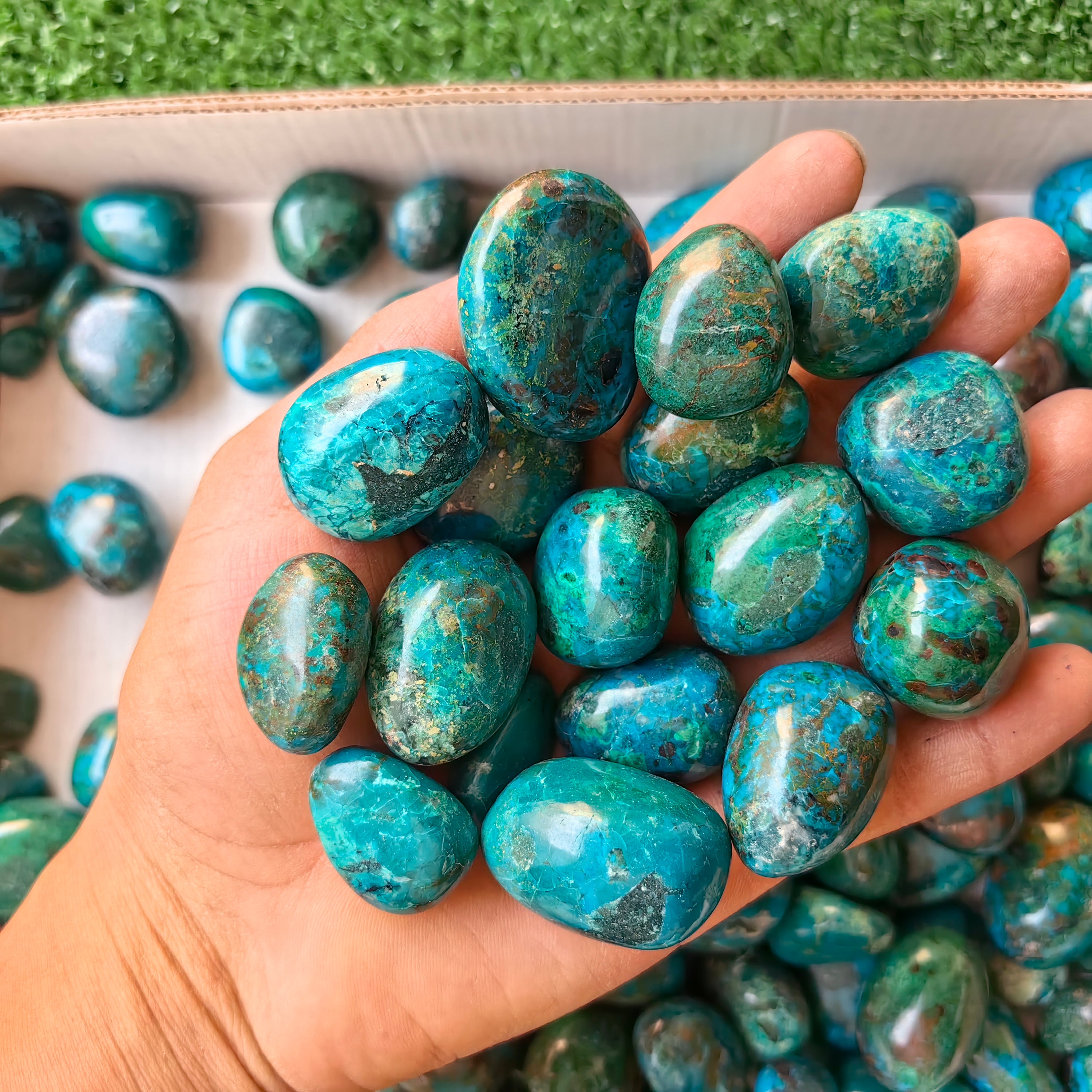 2 kg tumbled chrysocolla