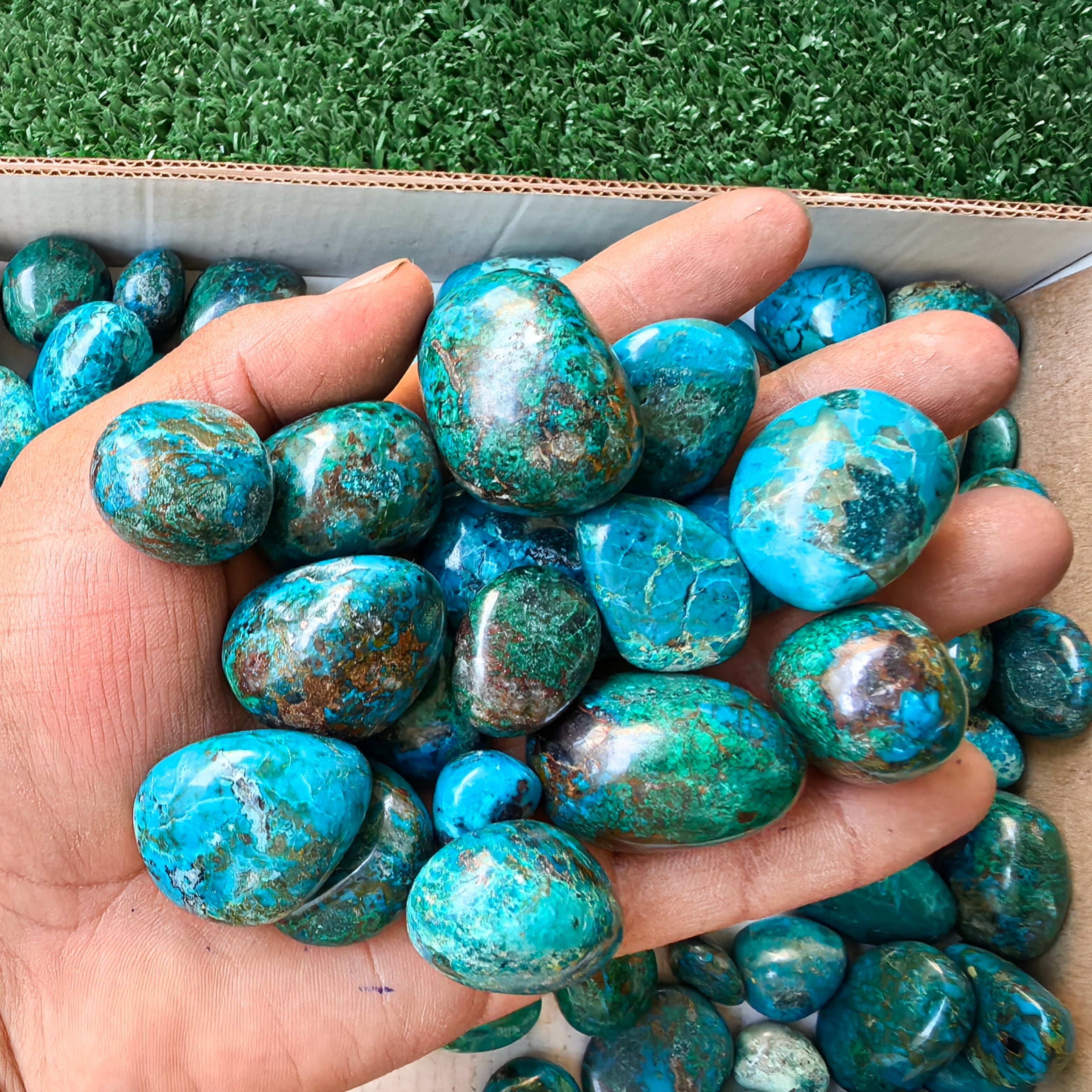2 kg tumbled chrysocolla