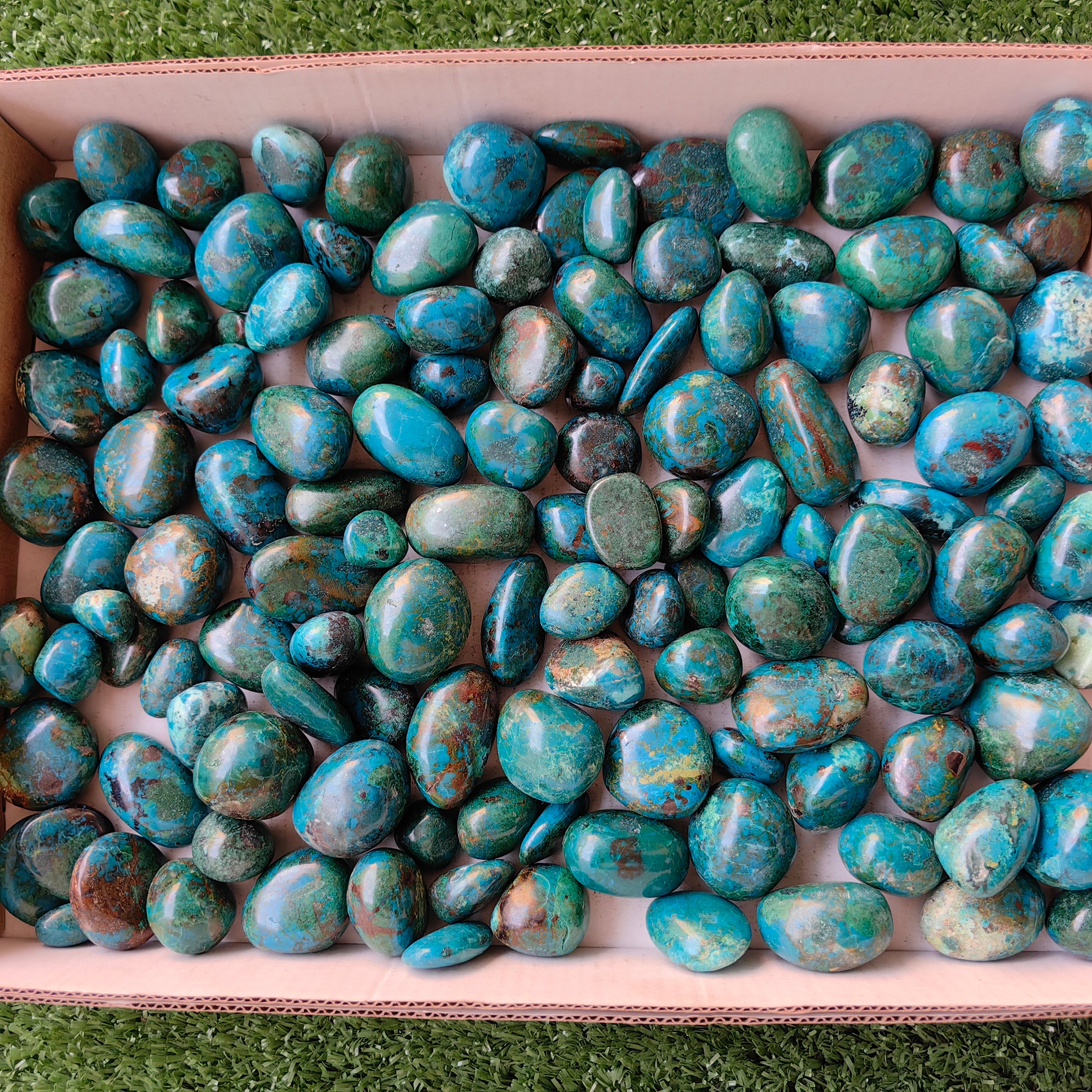 2 kg tumbled chrysocolla