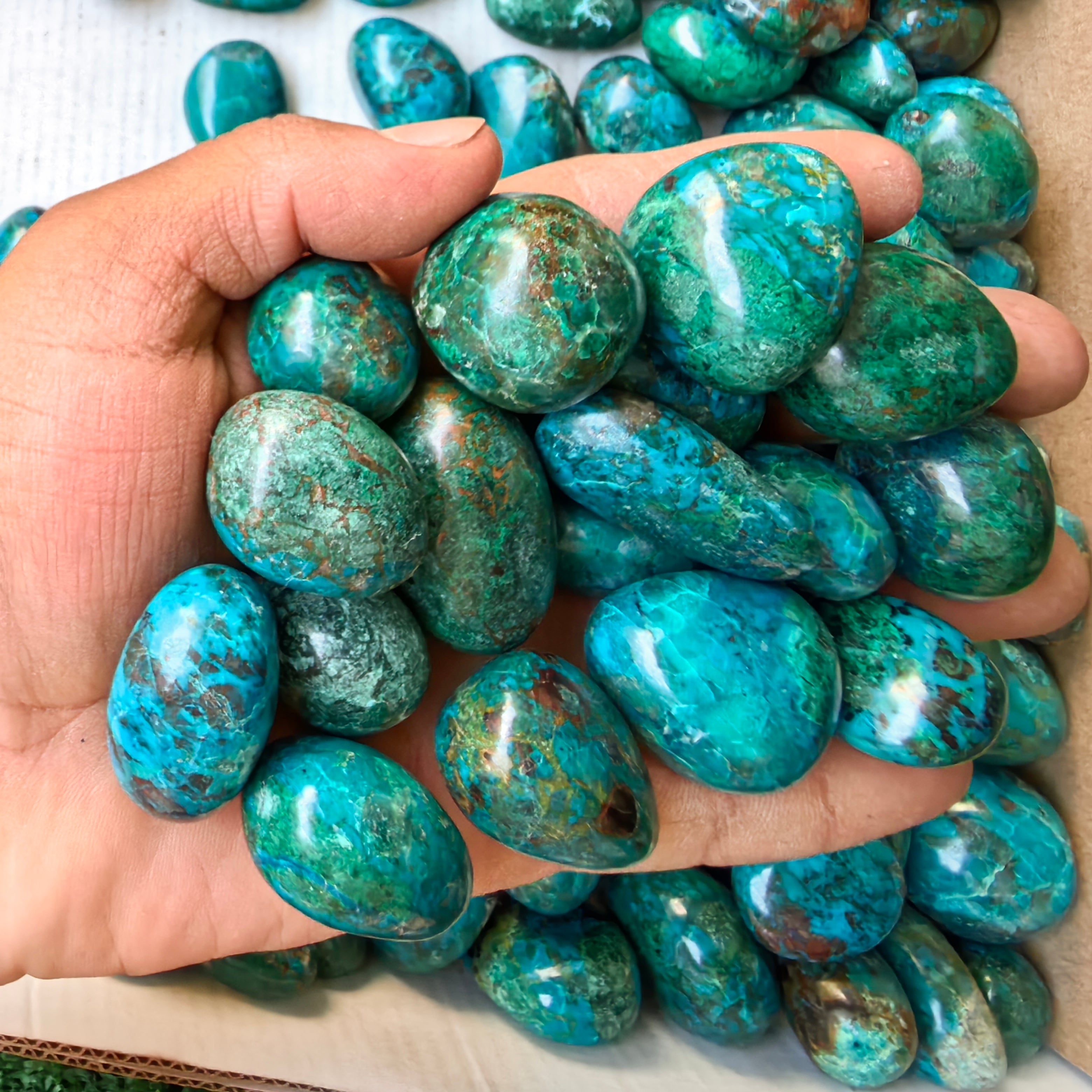 2 kg tumbled chrysocolla