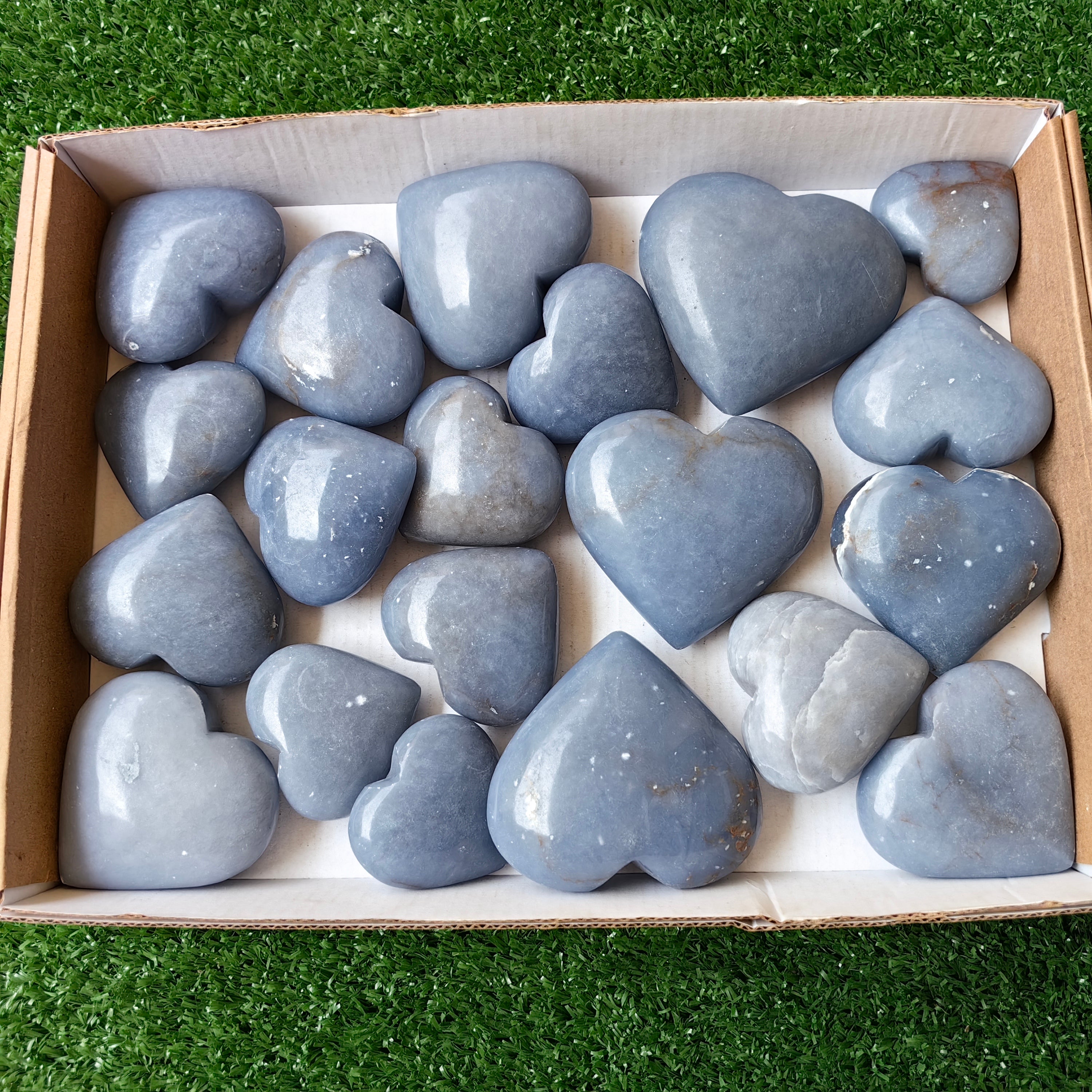 20 pc angelite hearts