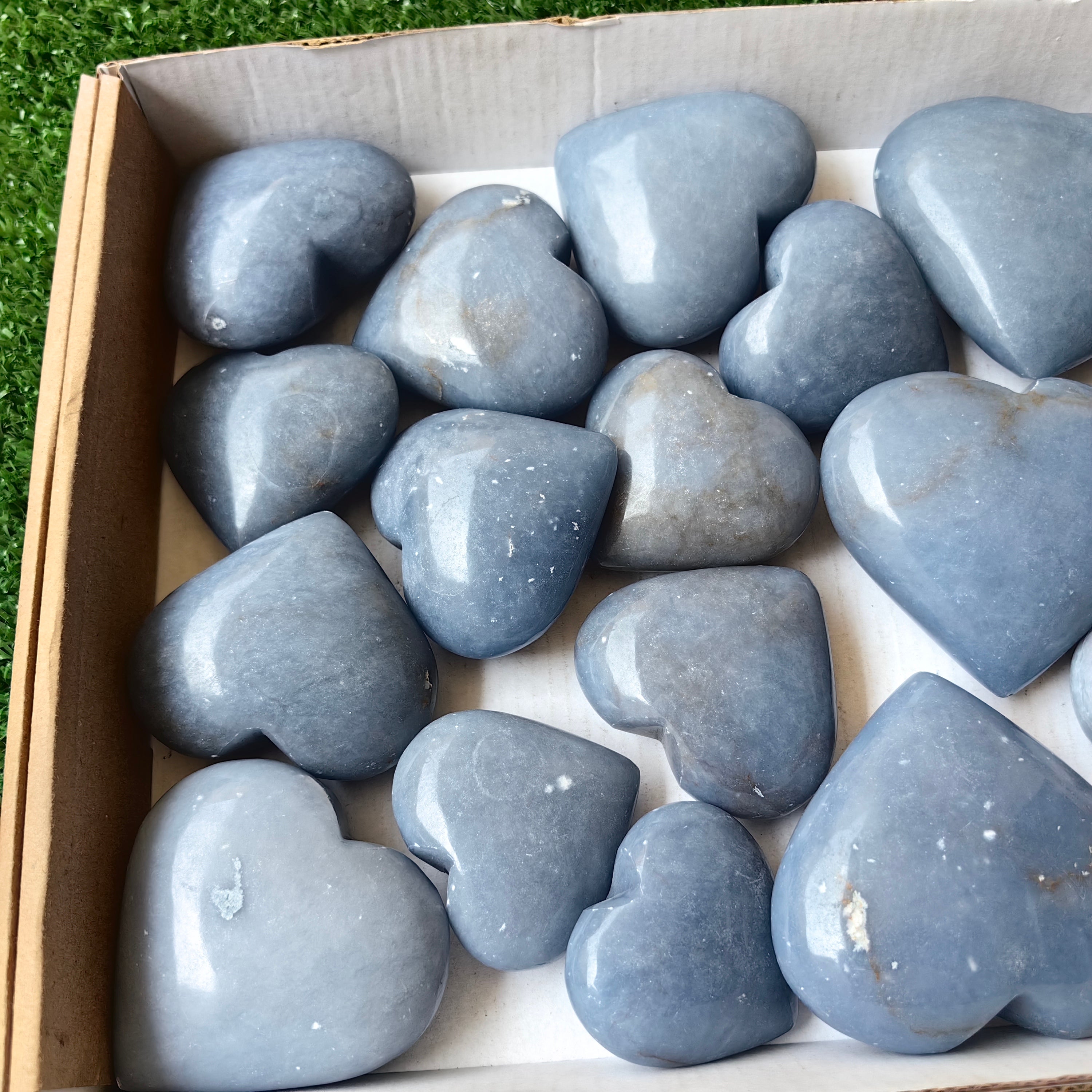 20 pc angelite hearts