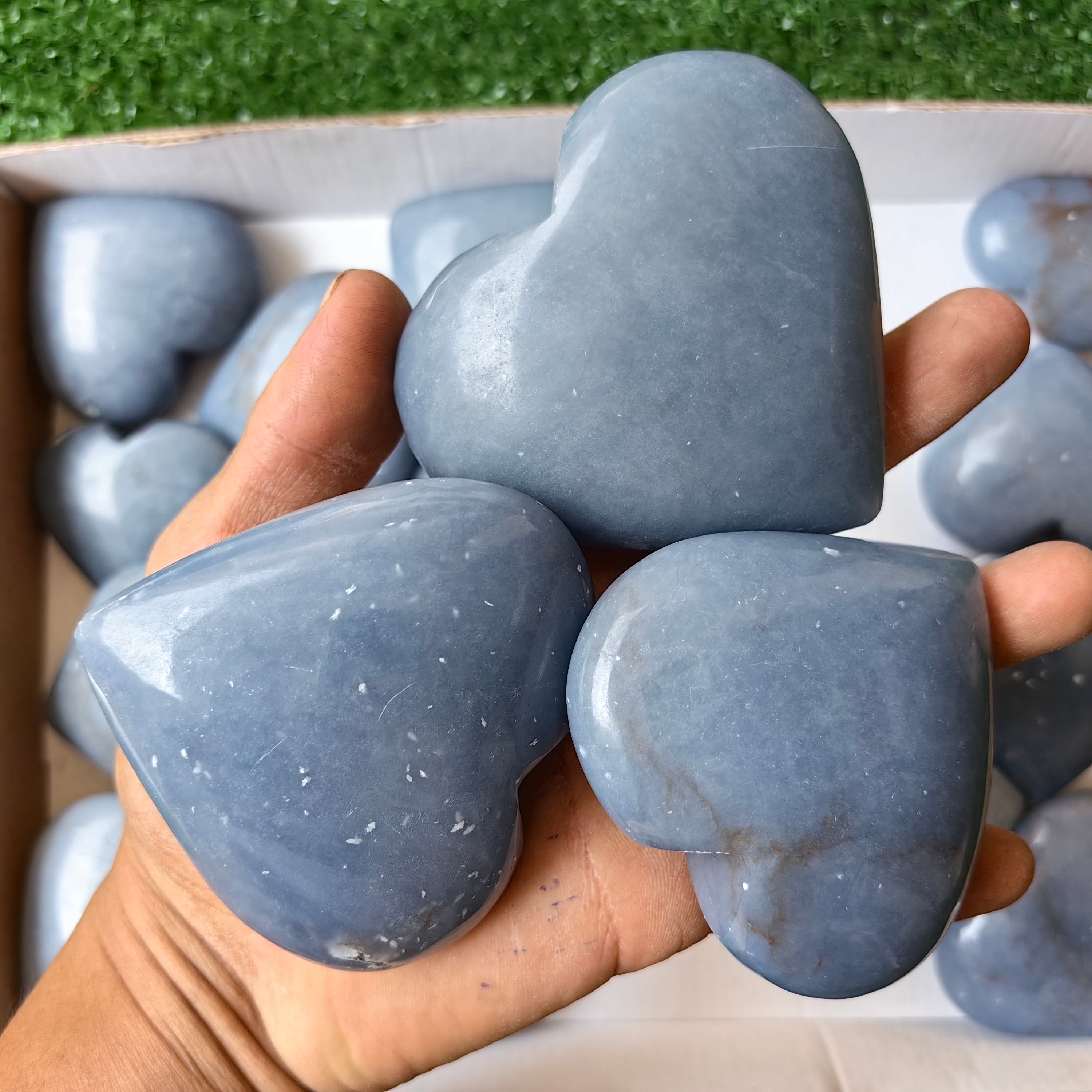 20 pc angelite hearts