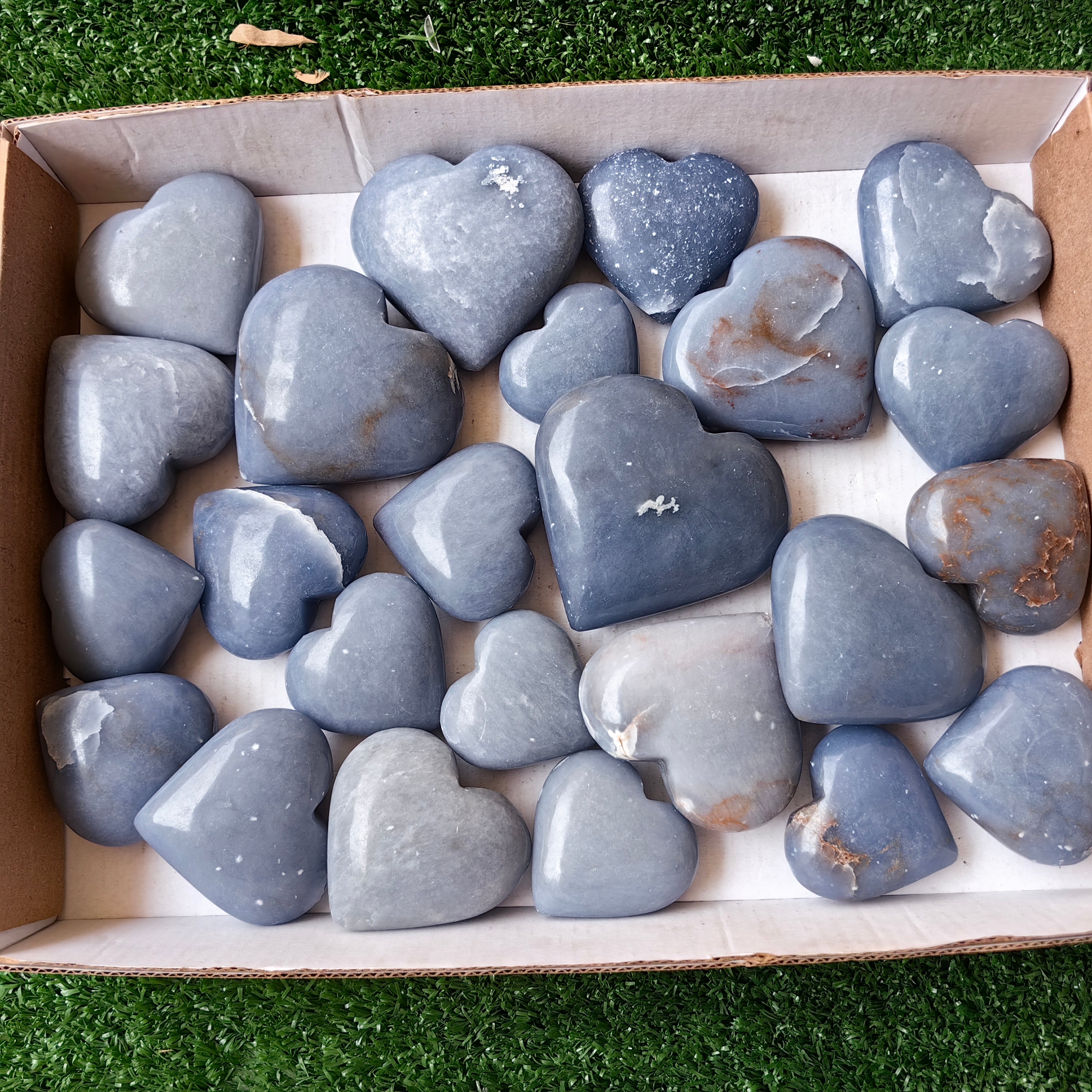 24 pc angelite hearts