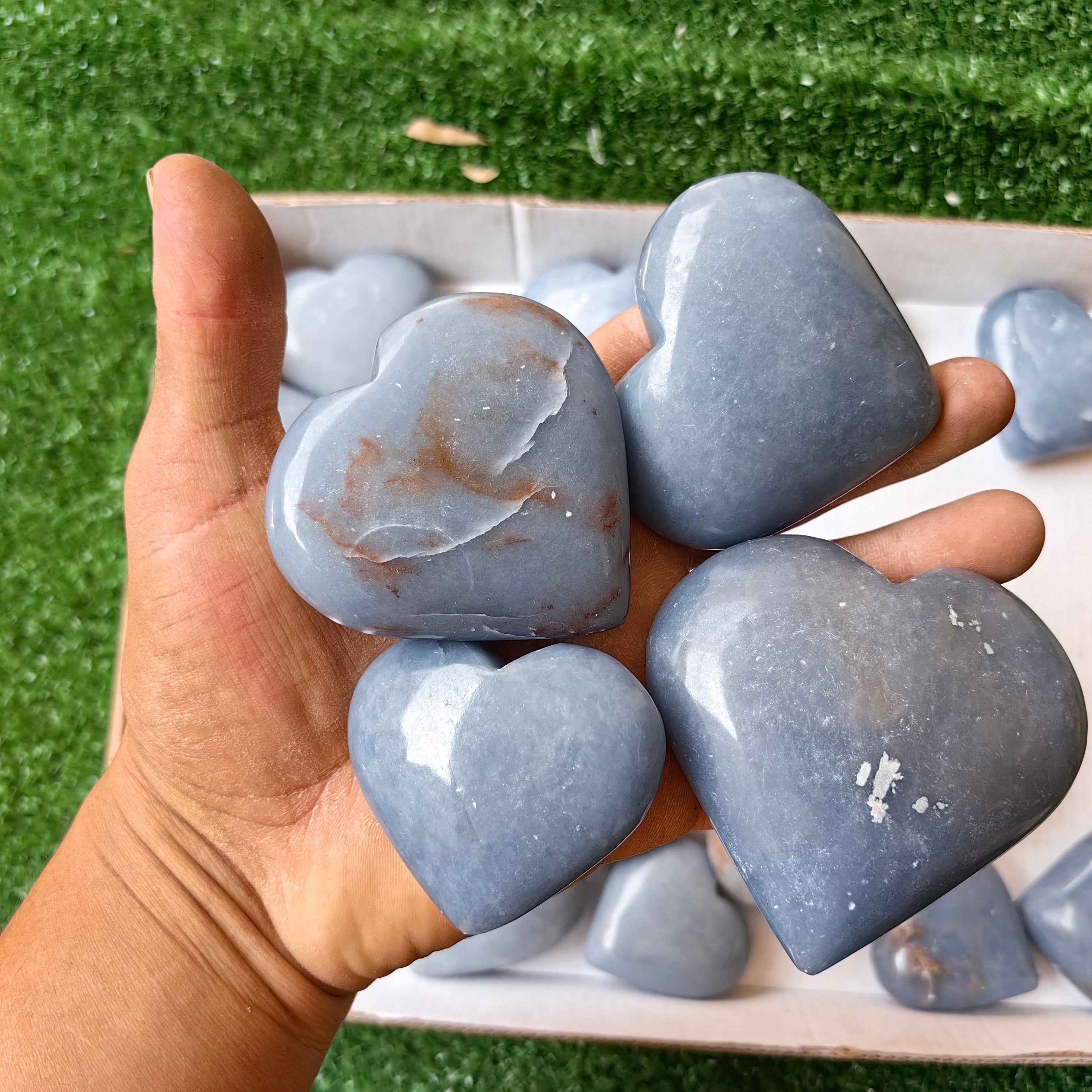 24 pc angelite hearts