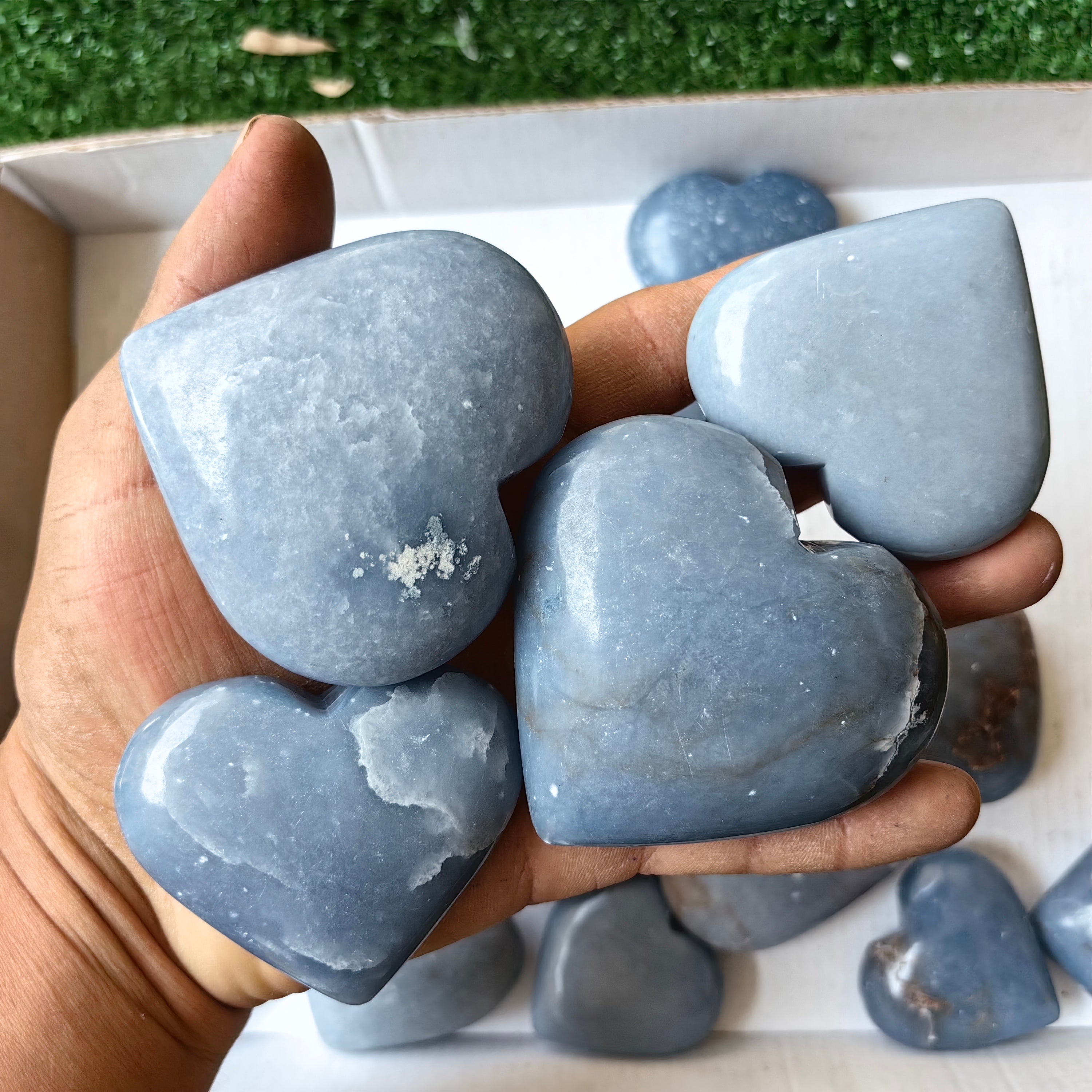 24 pc angelite hearts