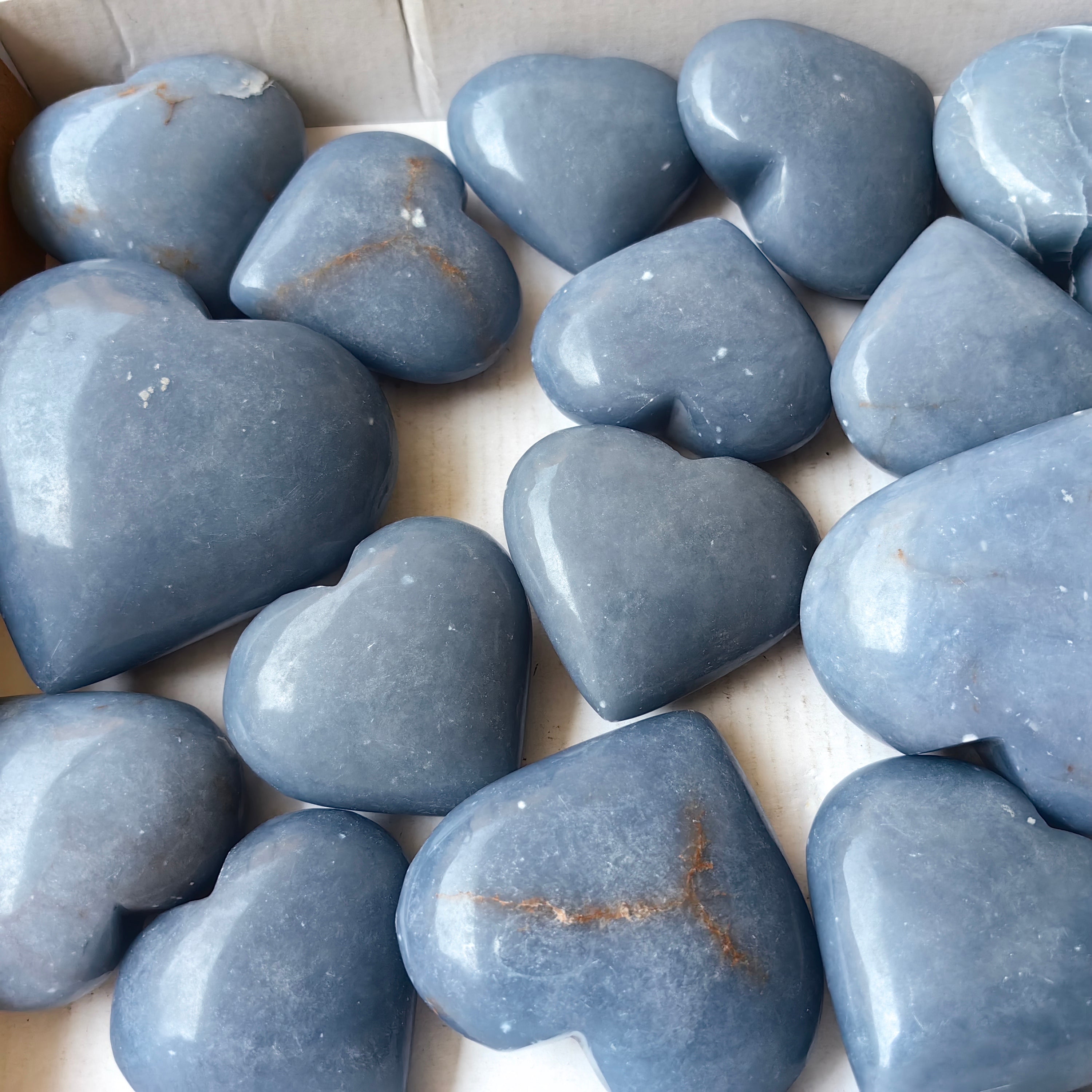 17 pc angelite hearts