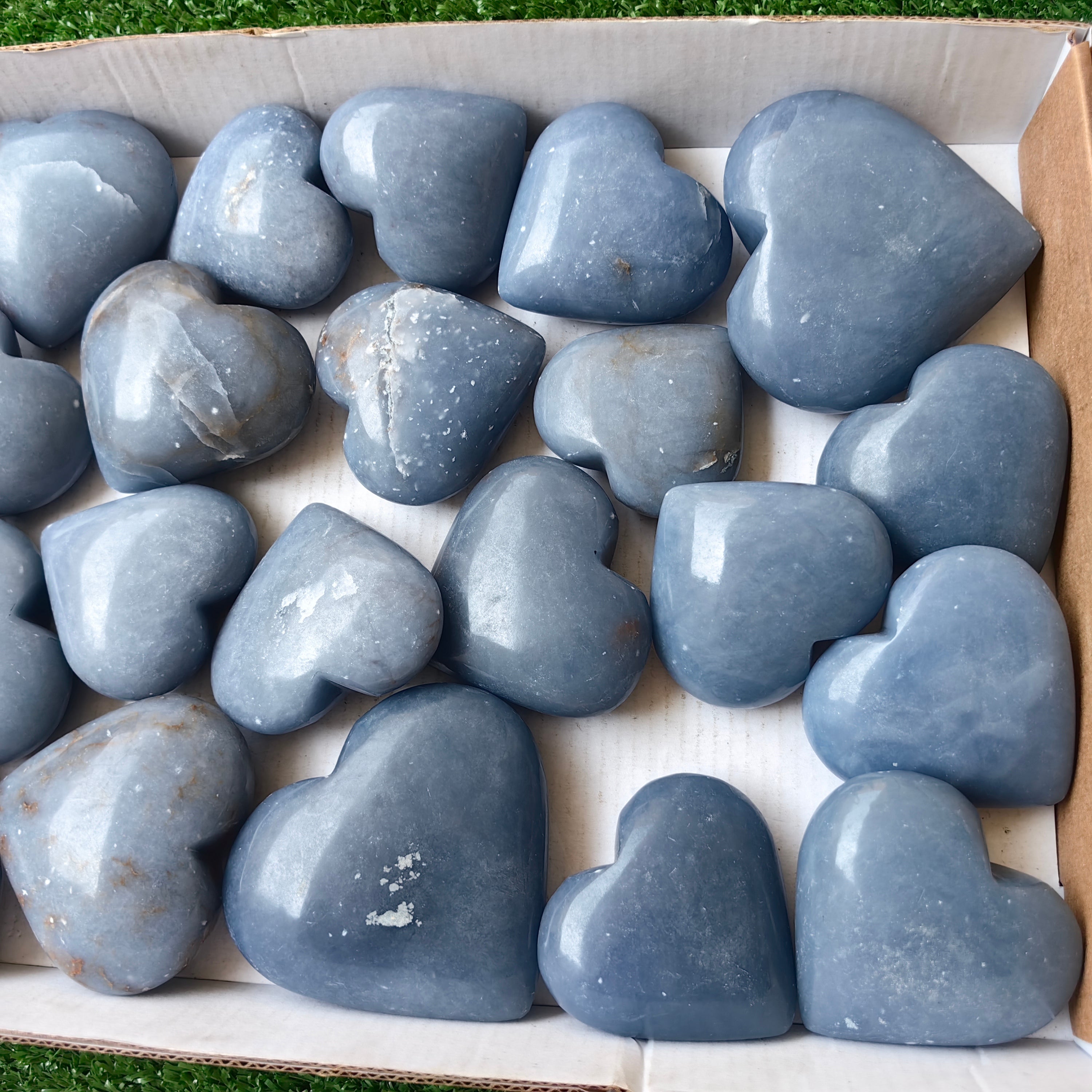 21 pc angelite hearts