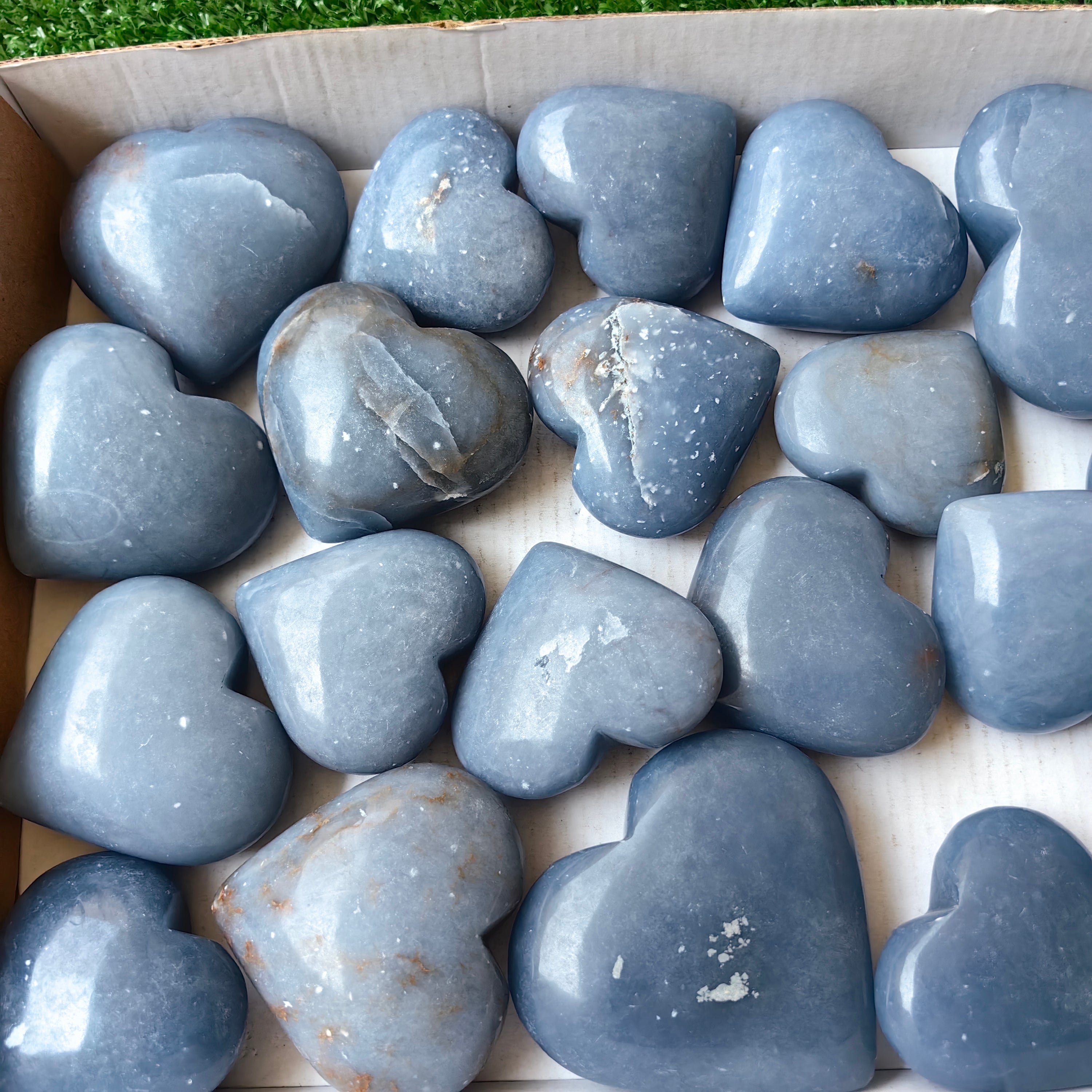 21 pc angelite hearts