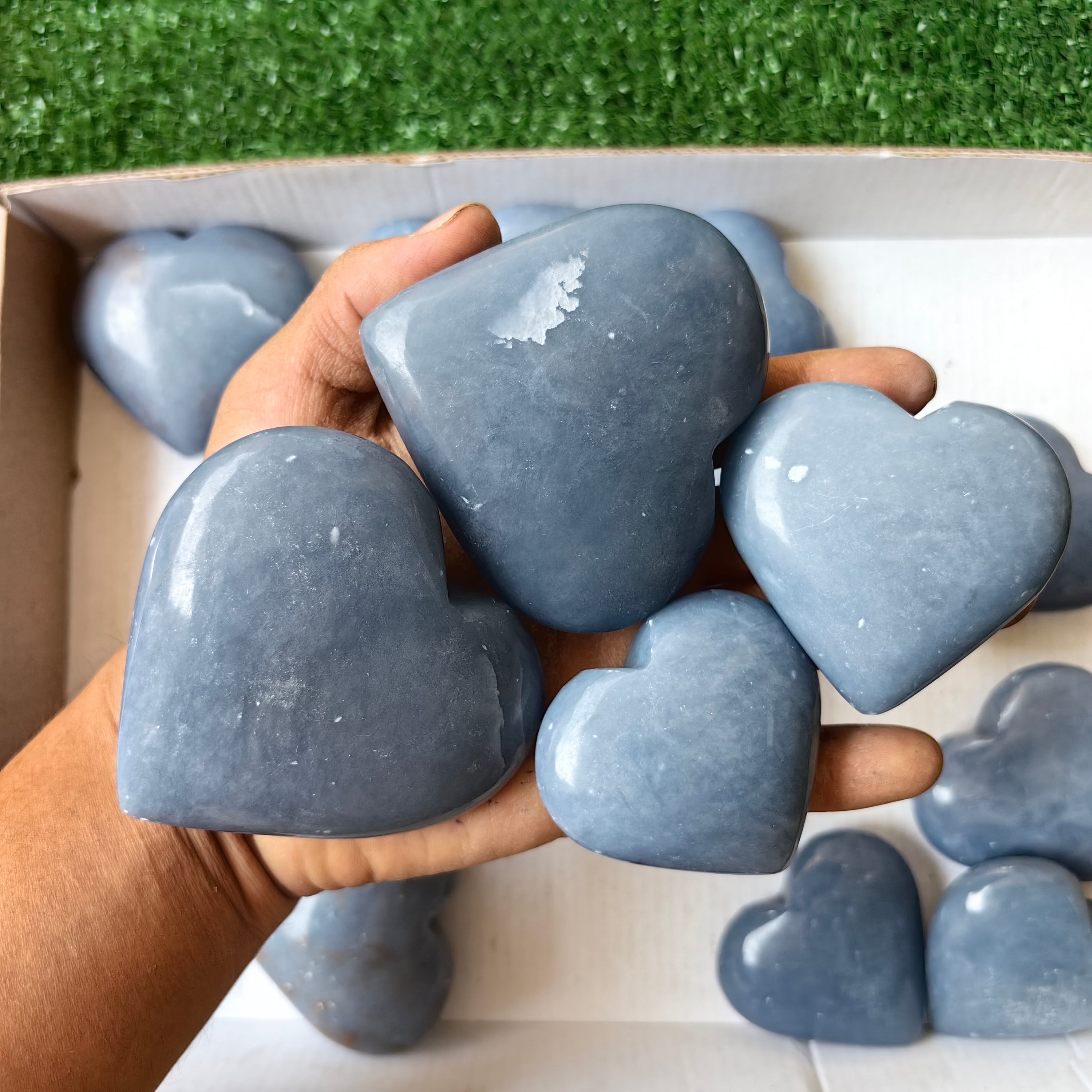 21 pc angelite hearts