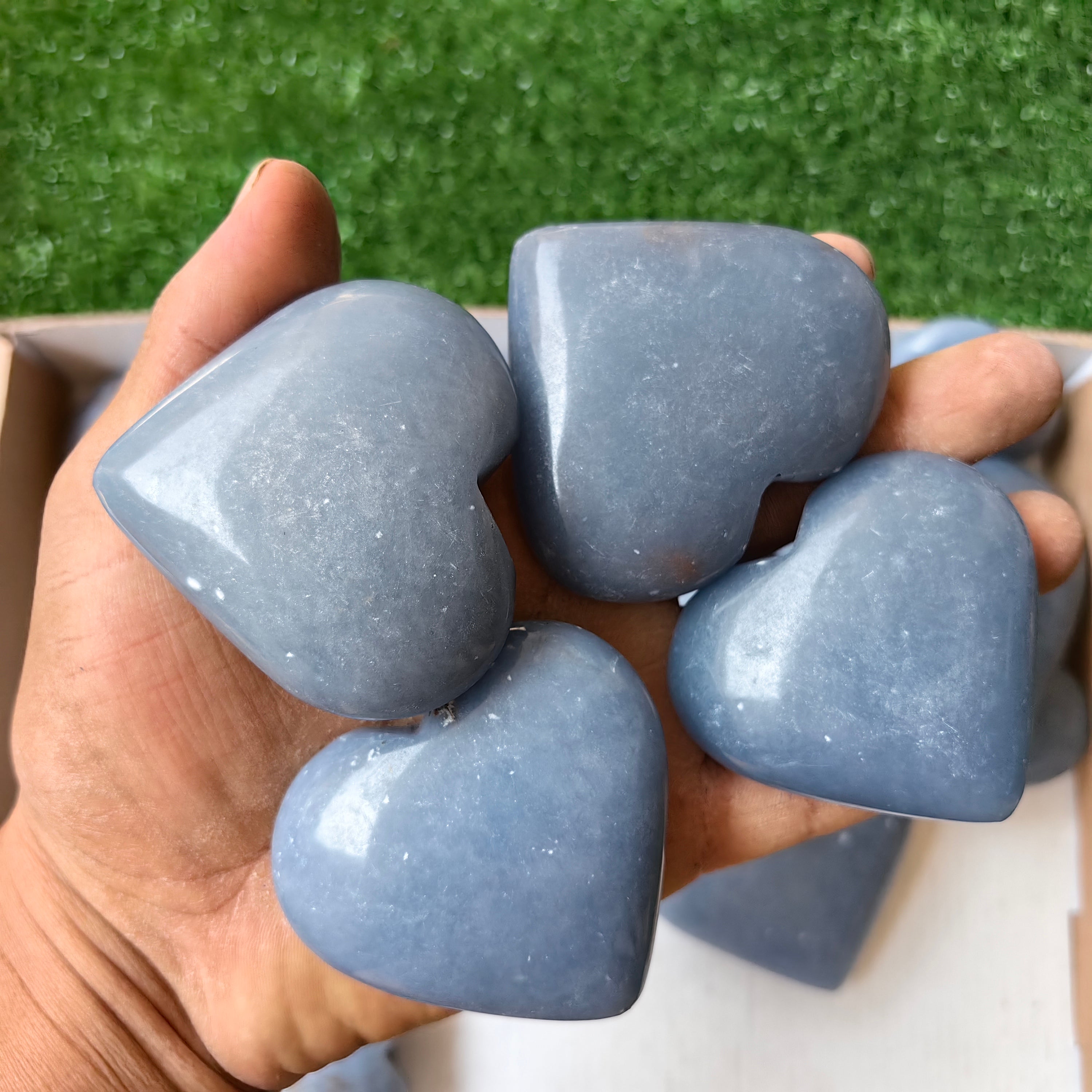 21 pc angelite hearts