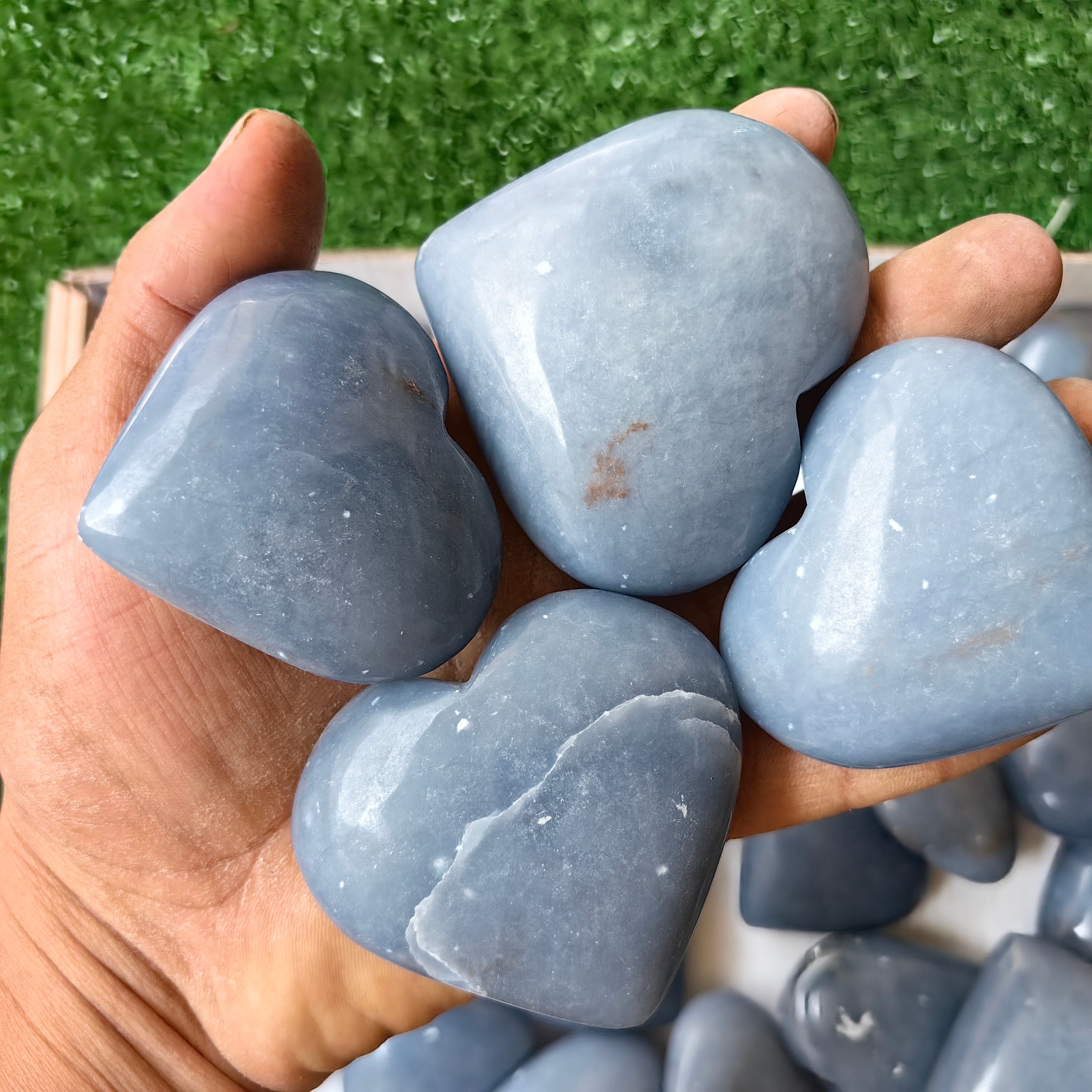 25 pc angelite hearts