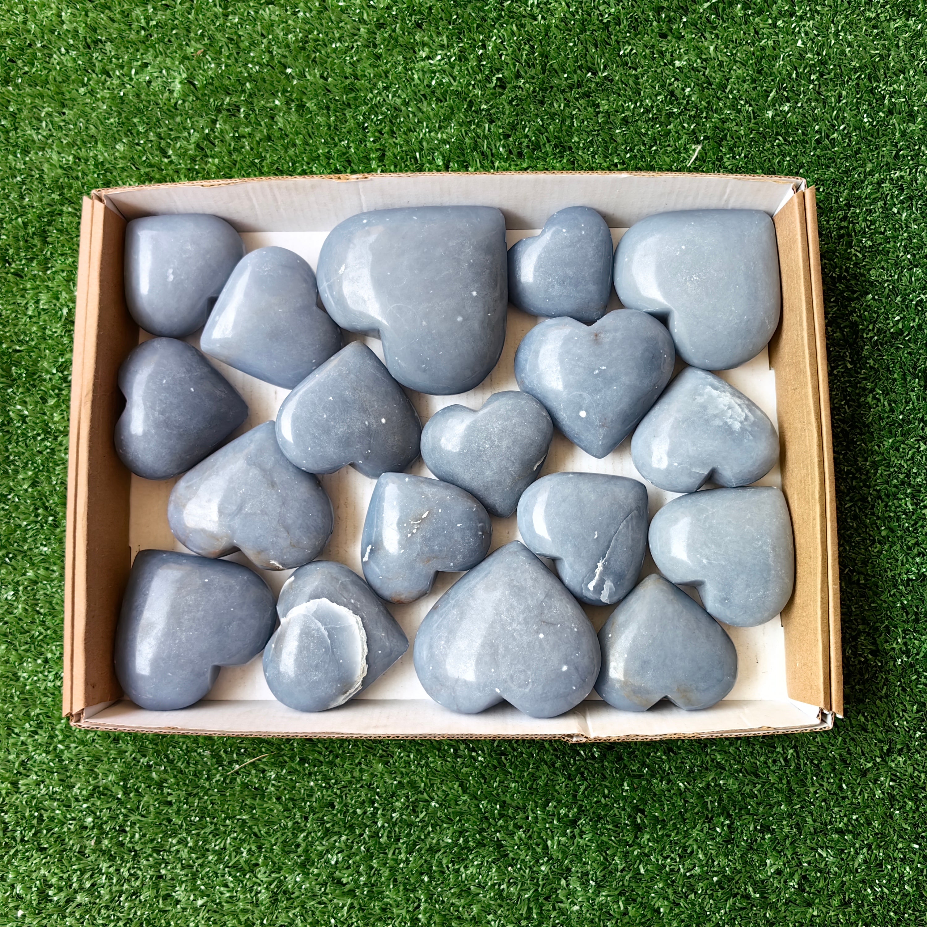 18 pc angelite hearts