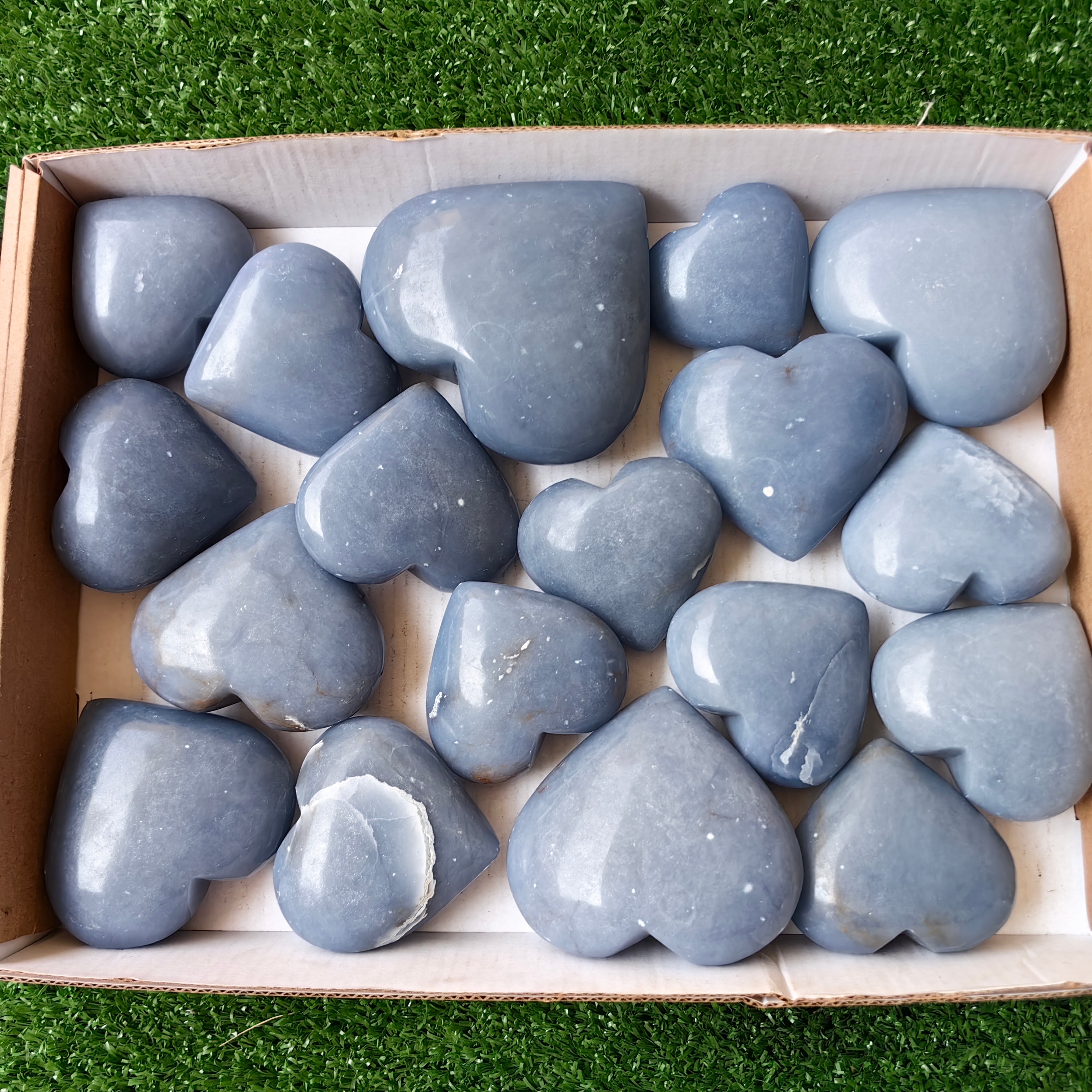 18 pc angelite hearts