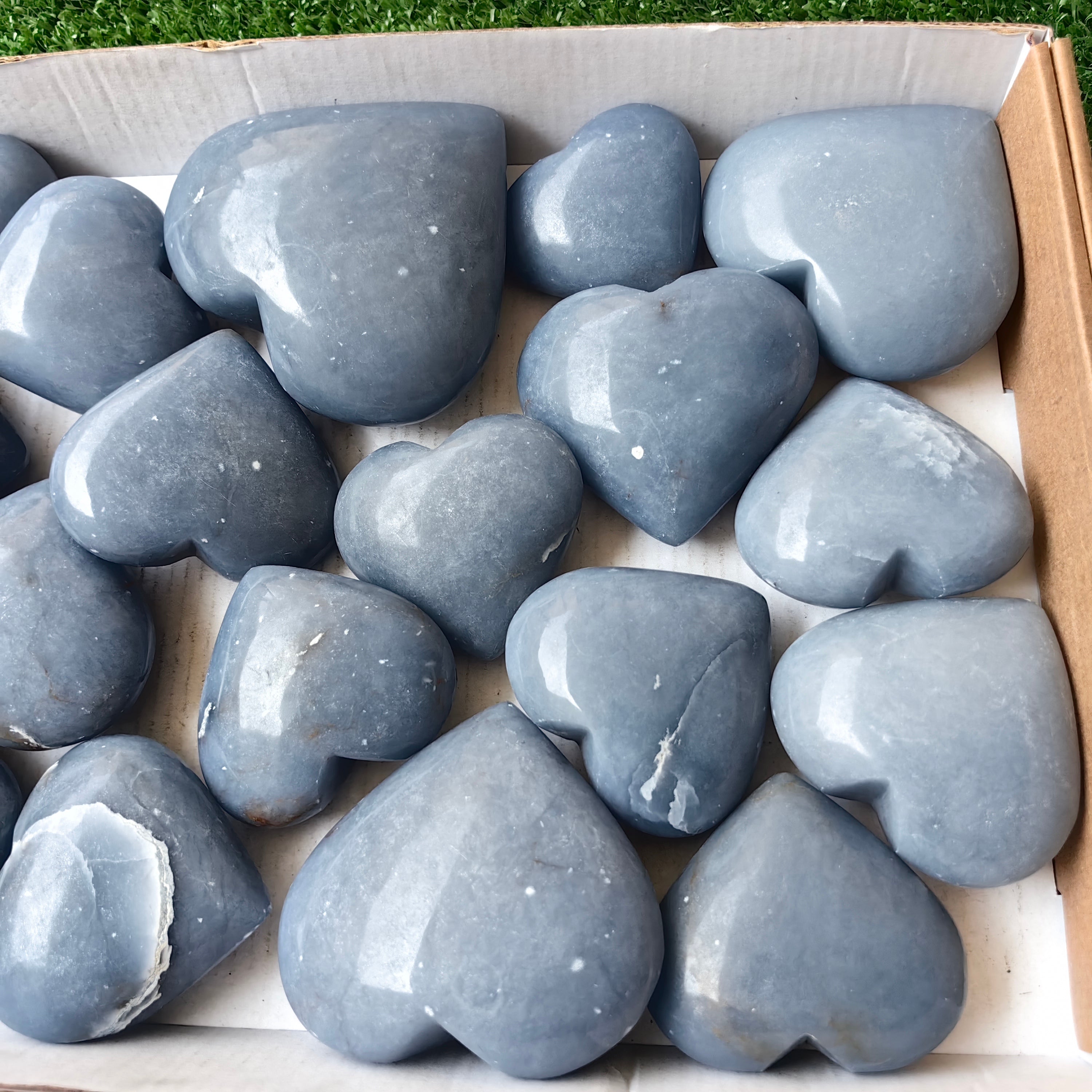 18 pc angelite hearts