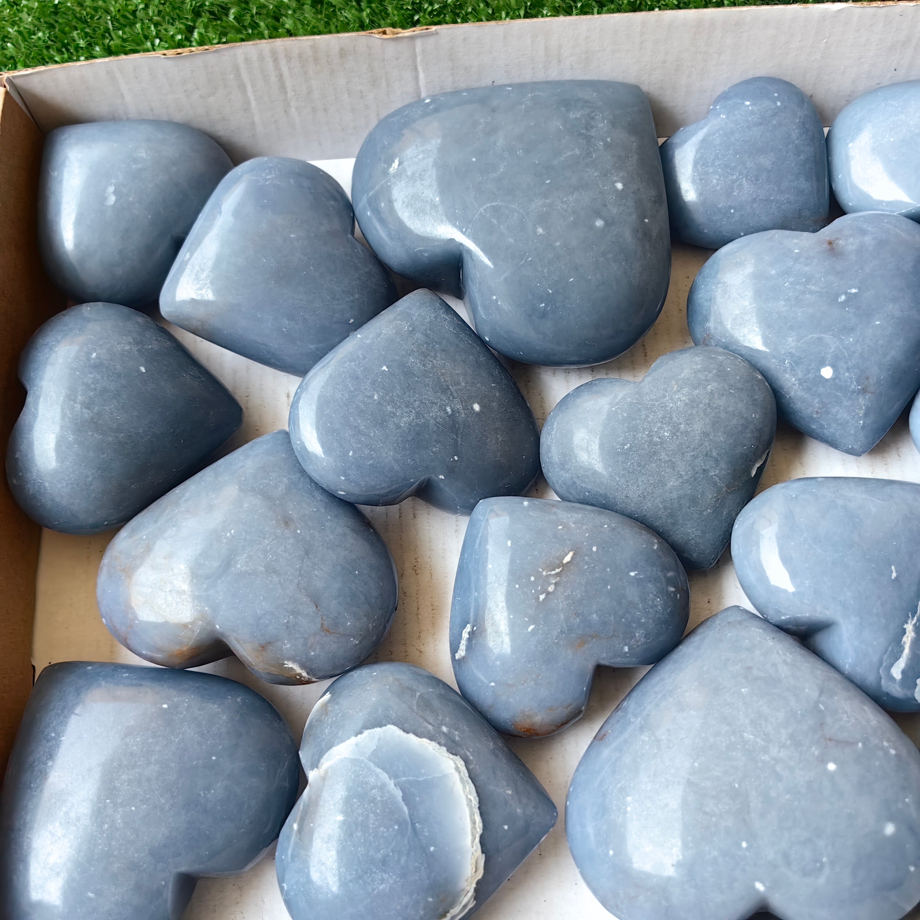 18 pc angelite hearts