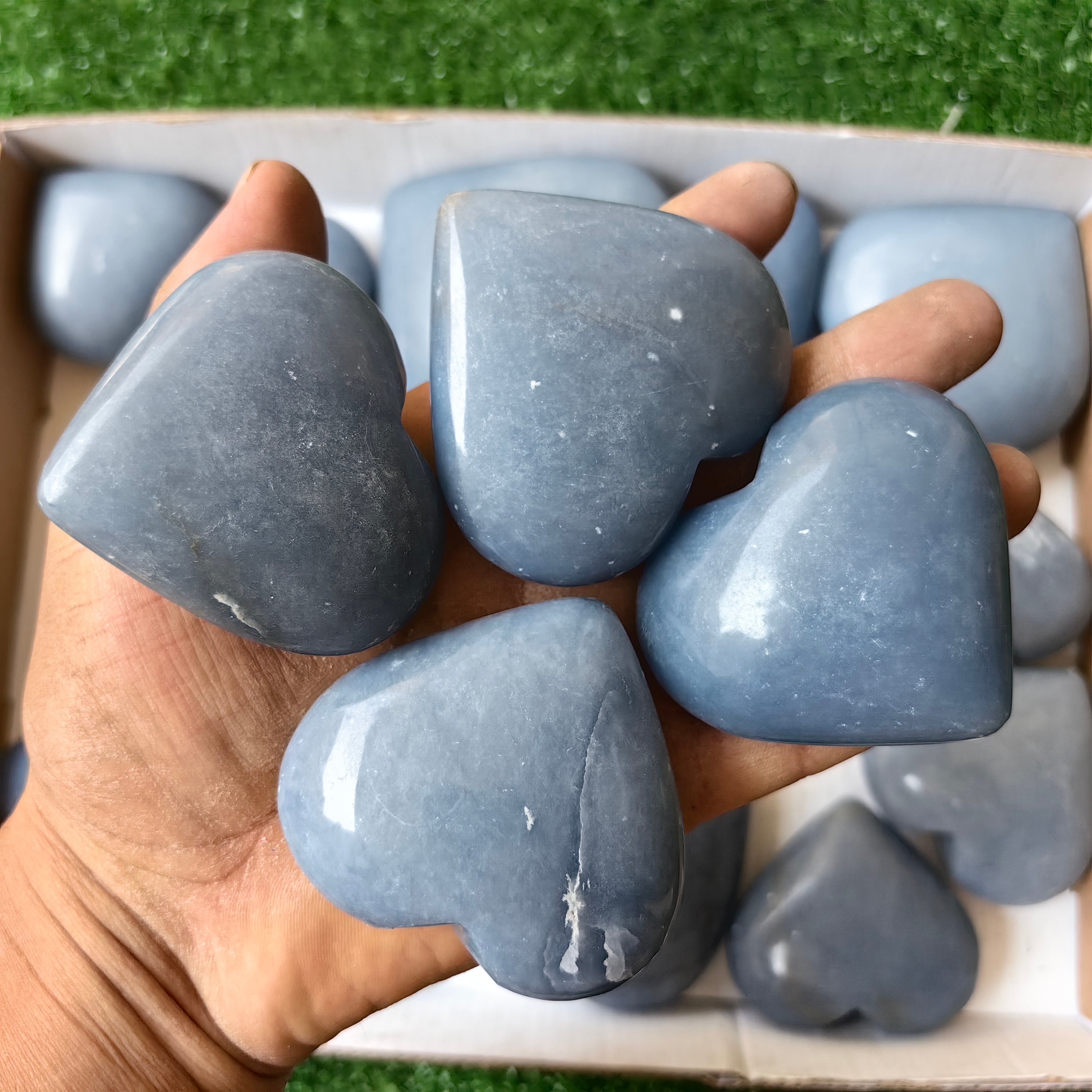 18 pc angelite hearts