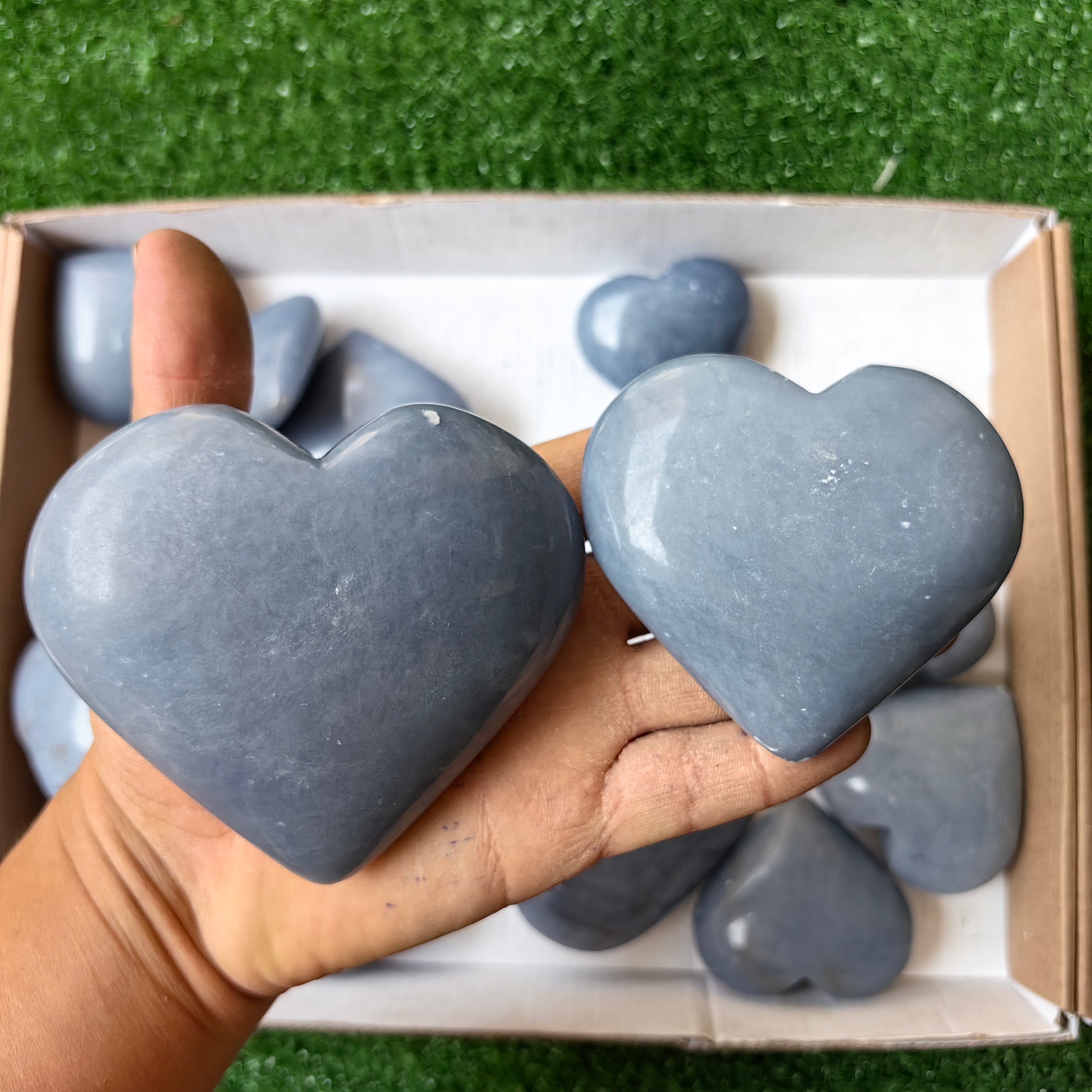 18 pc angelite hearts