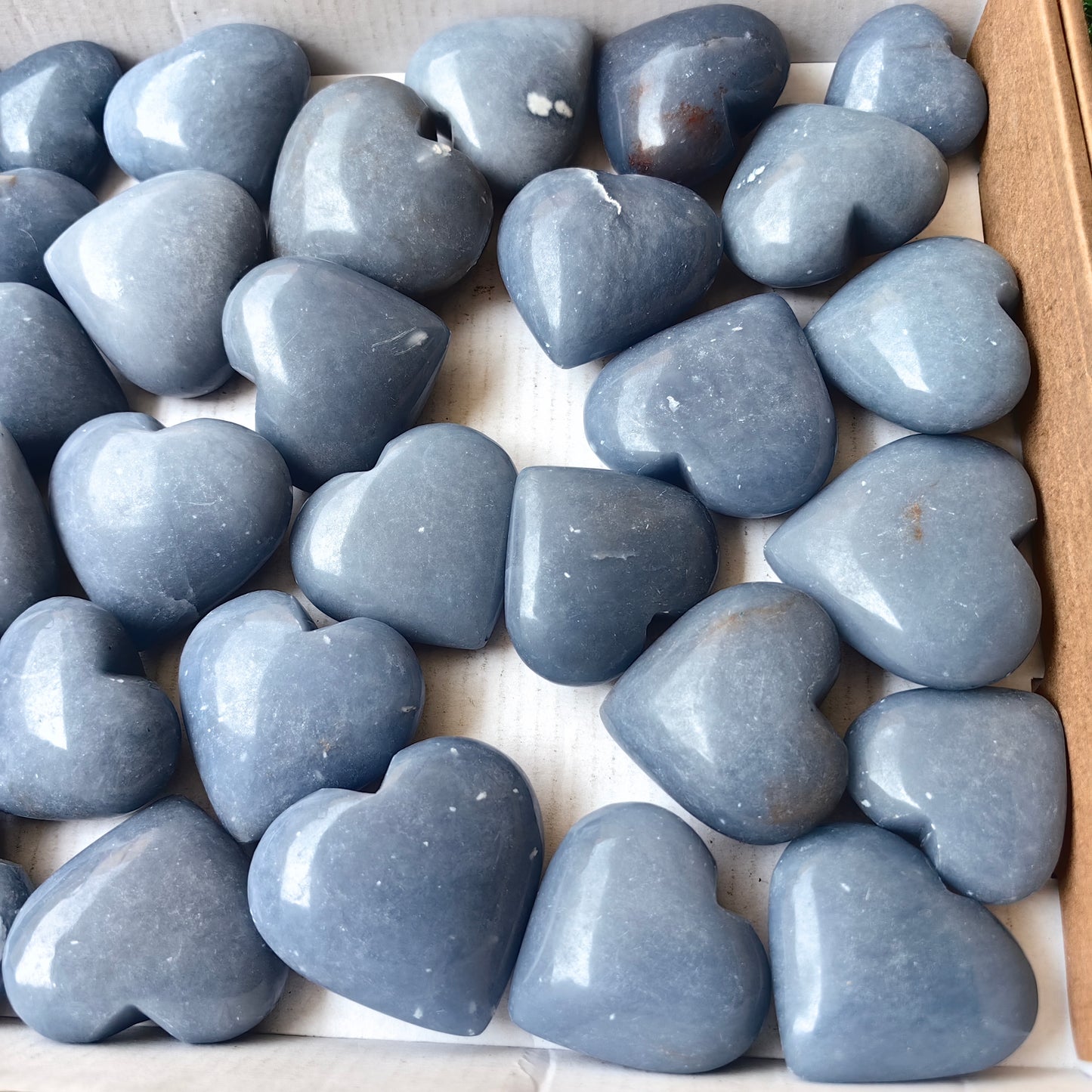 35 pc angelite hearts