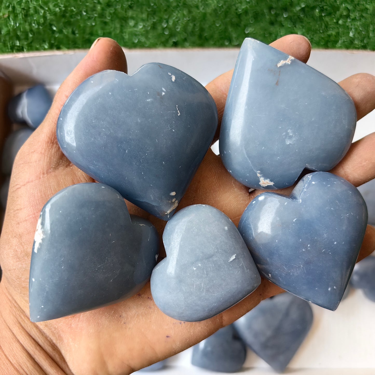 39 pc angelite hearts