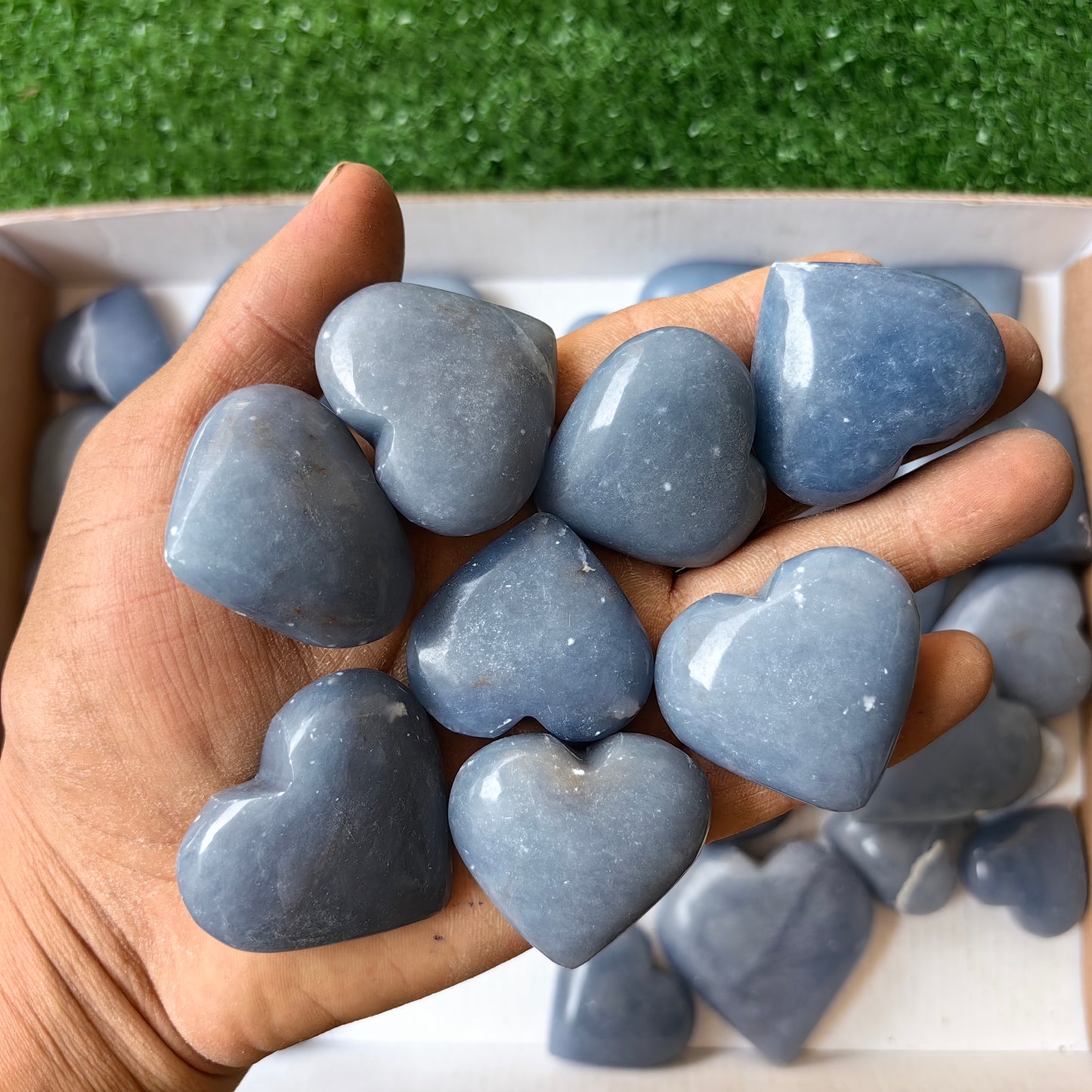 39 pc angelite hearts
