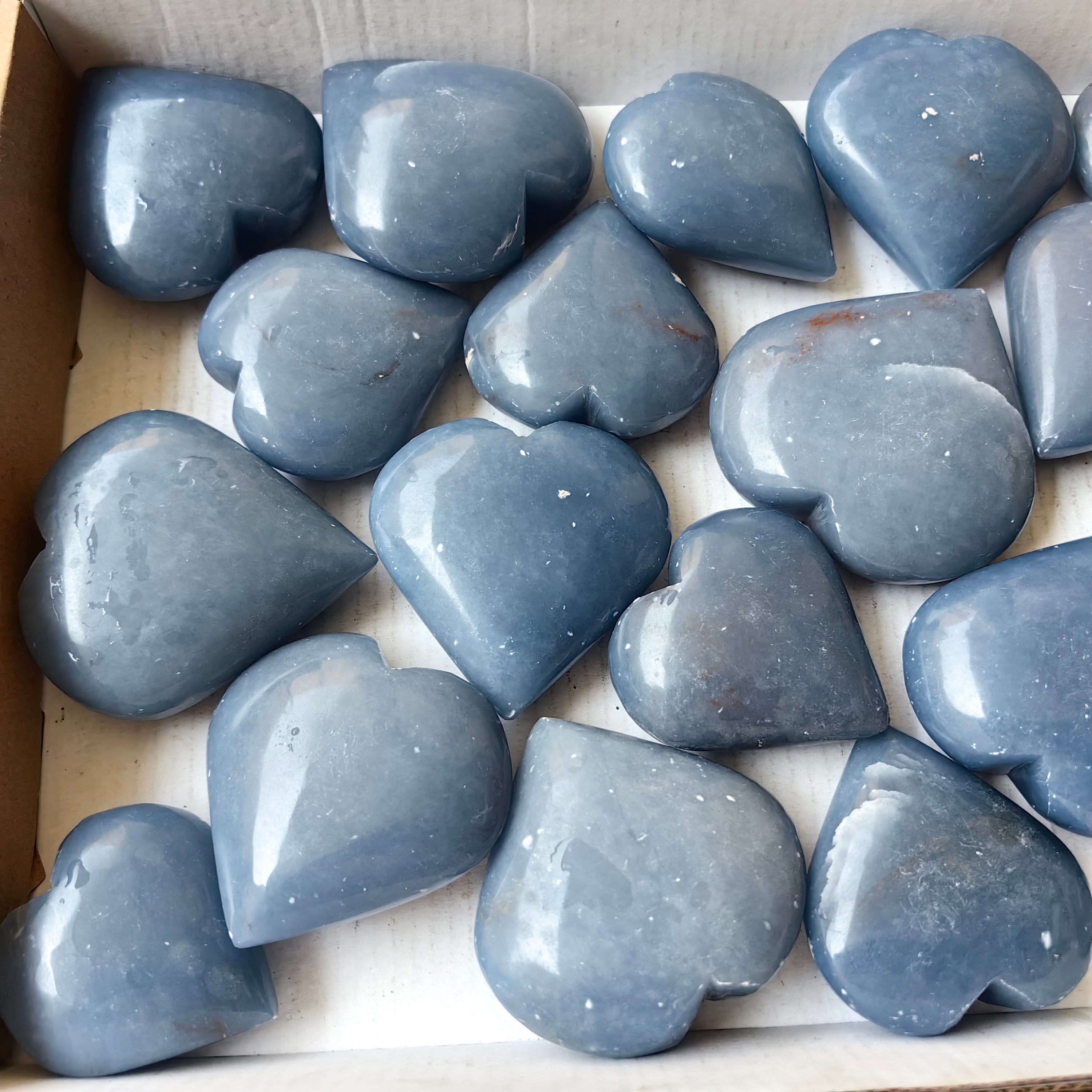 19 pc angelite hearts