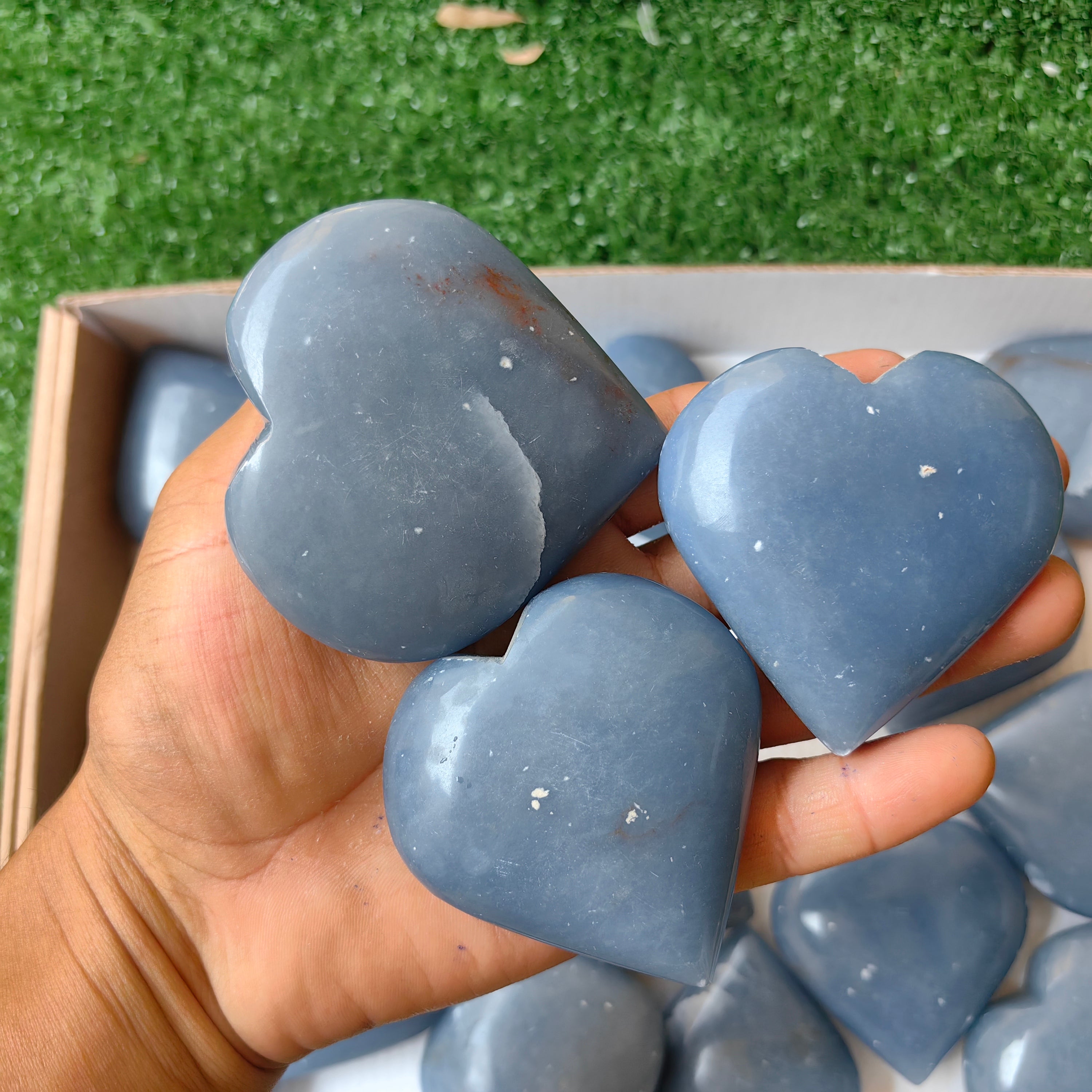 19 pc angelite hearts
