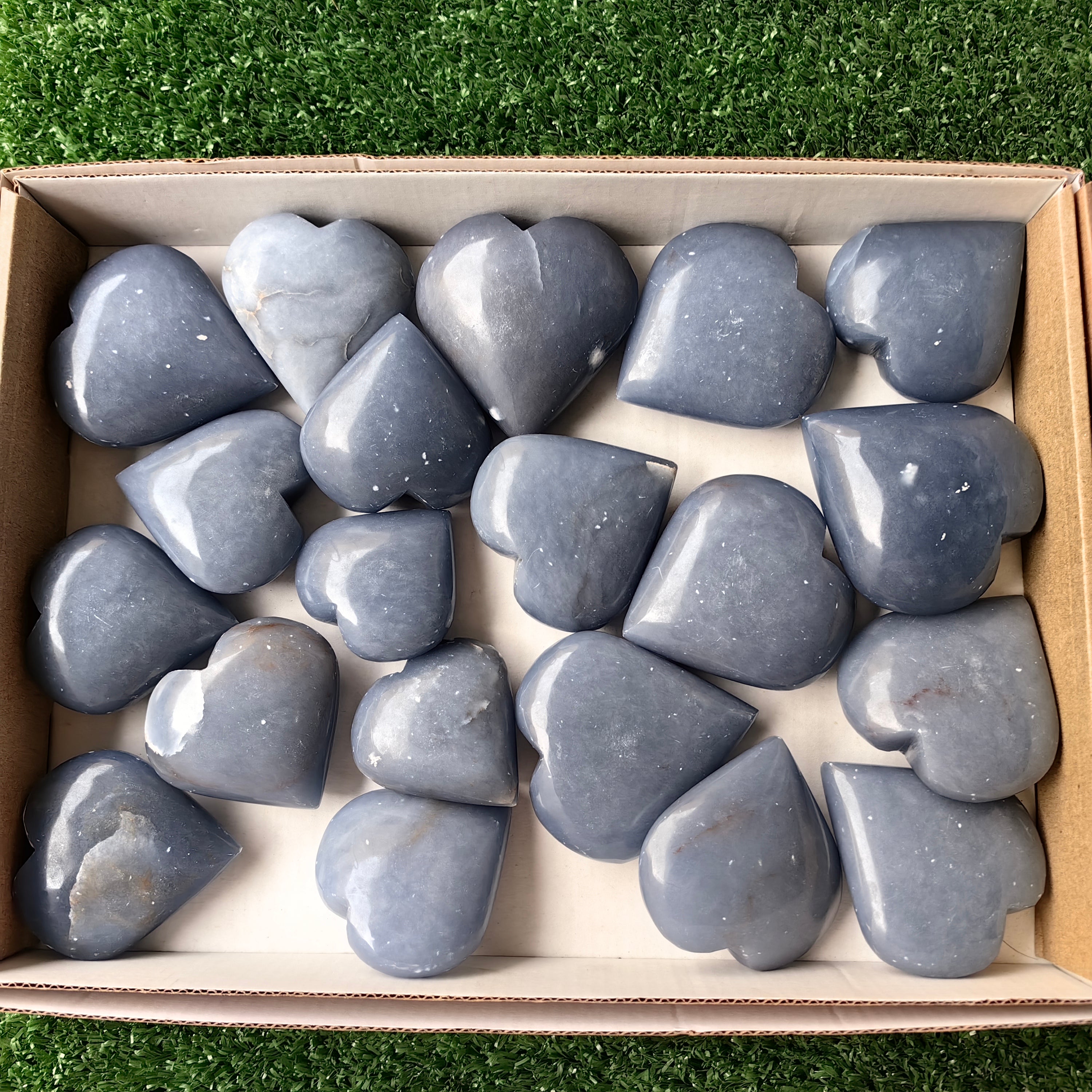 20 pc angelite hearts