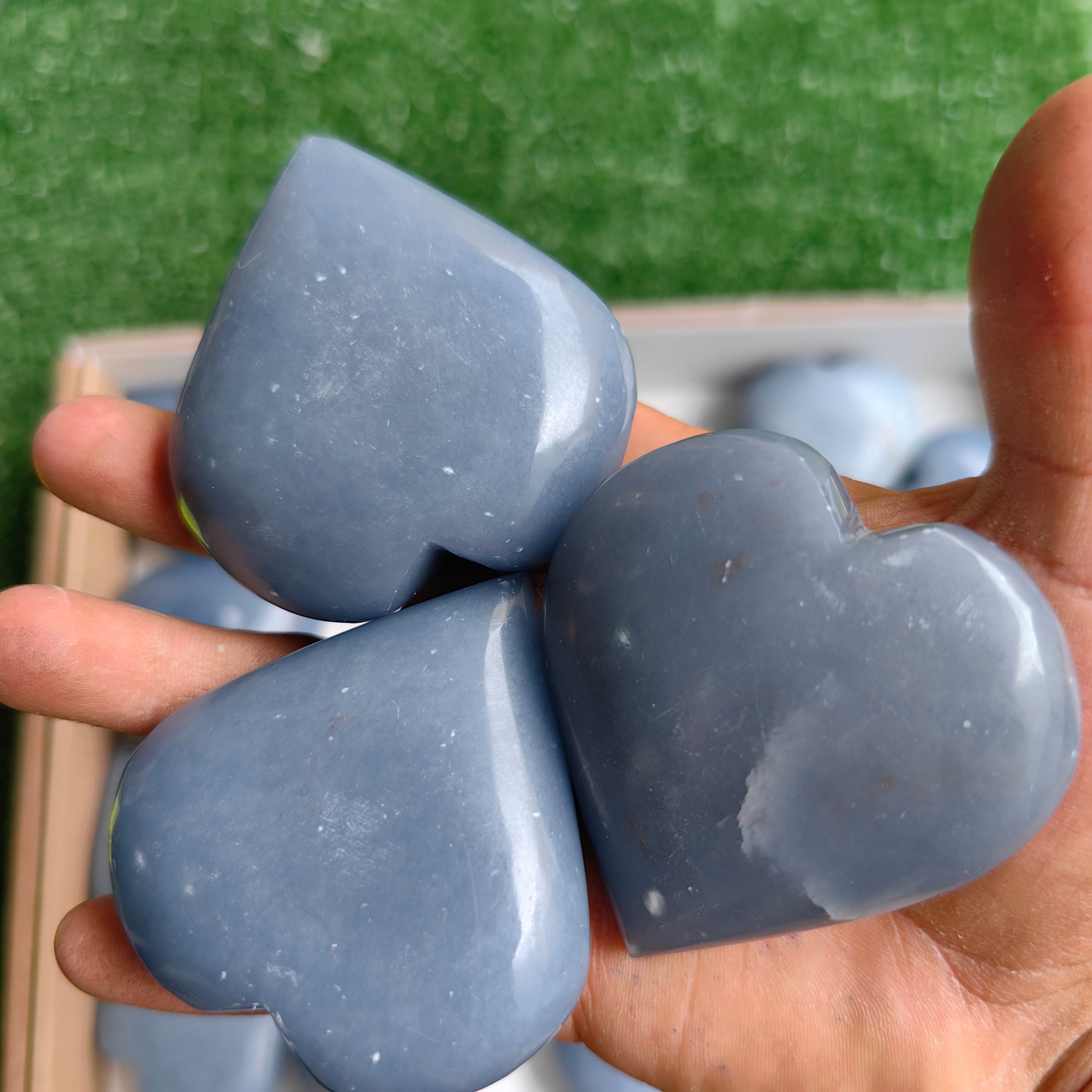 20 pc angelite hearts