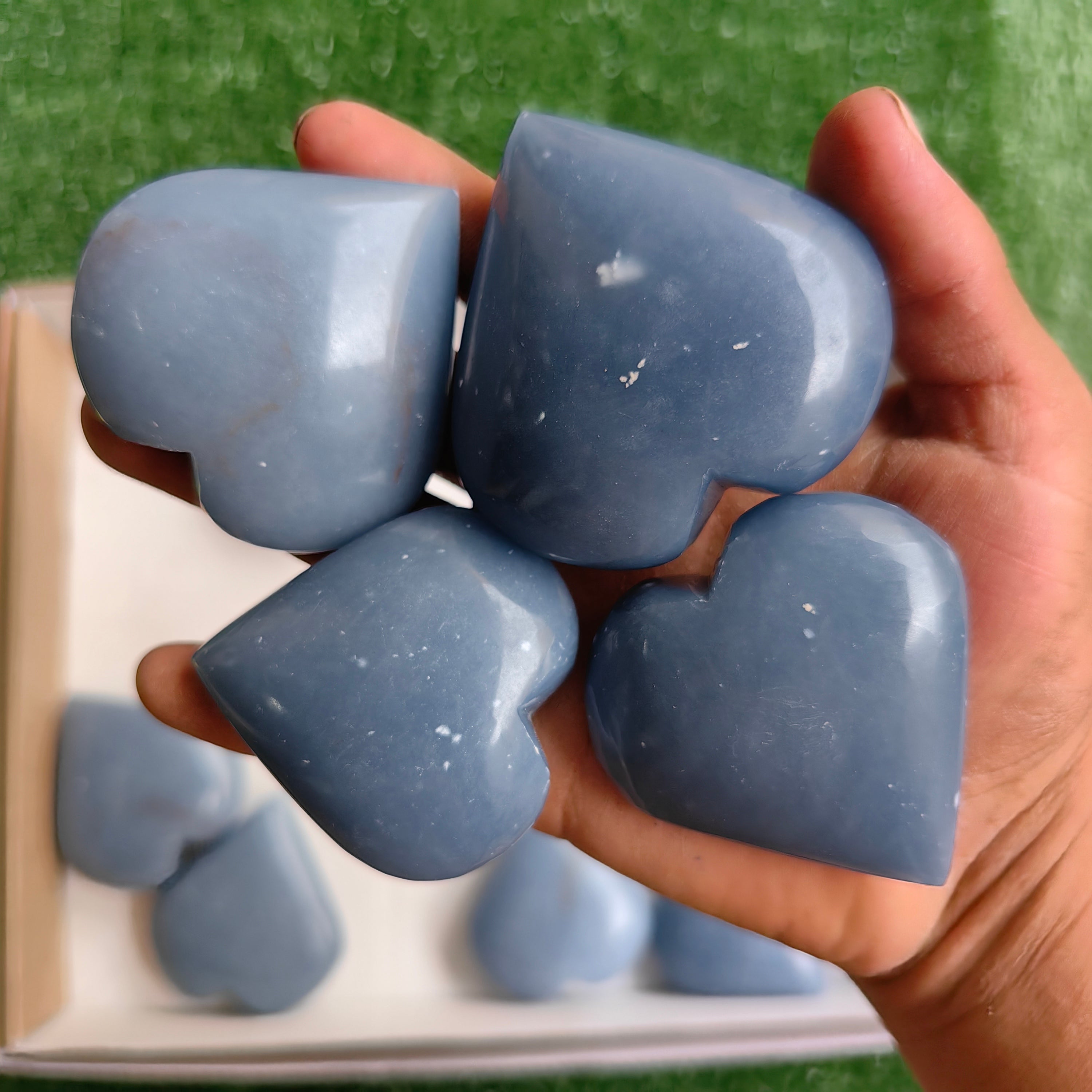 20 pc angelite hearts