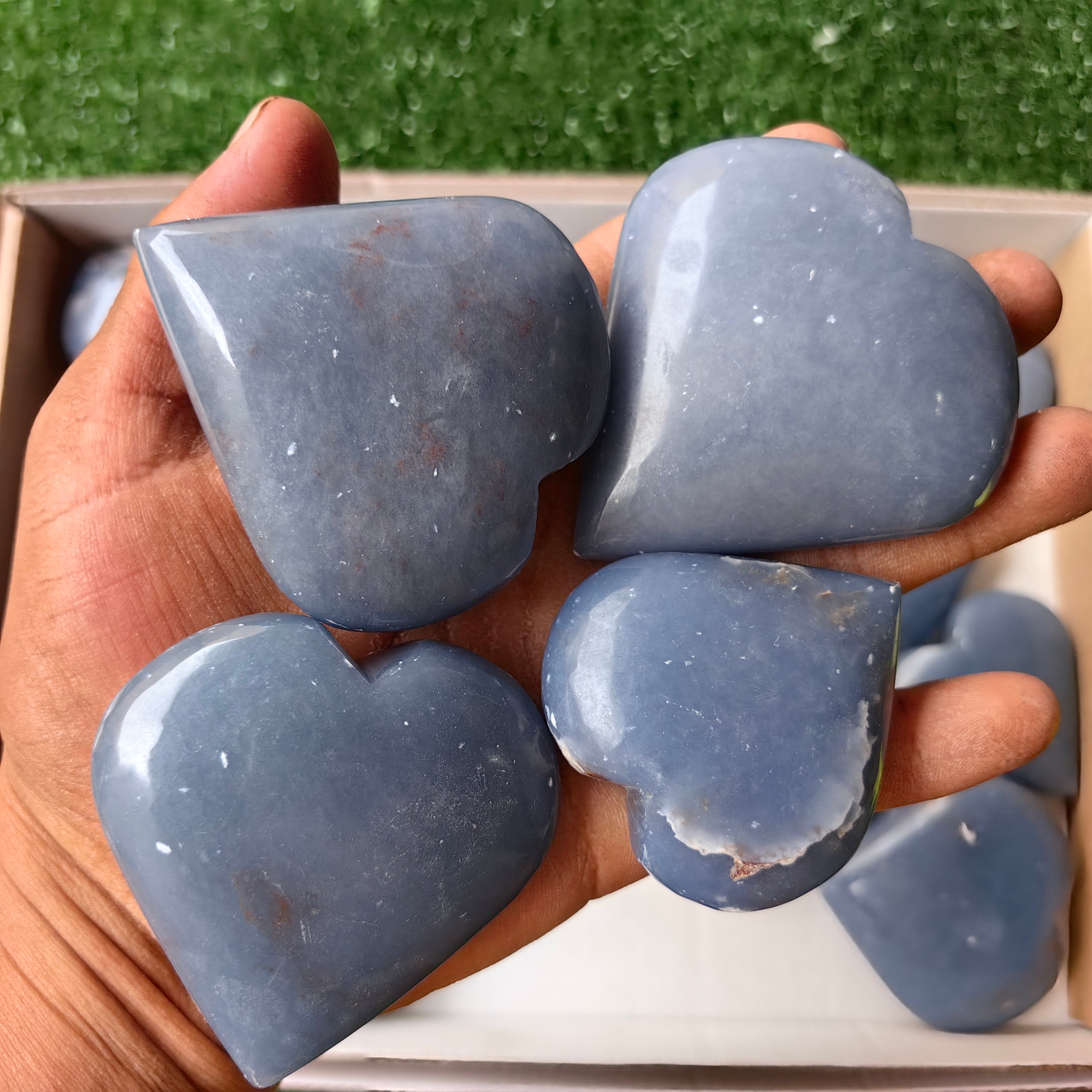20 pc angelite hearts
