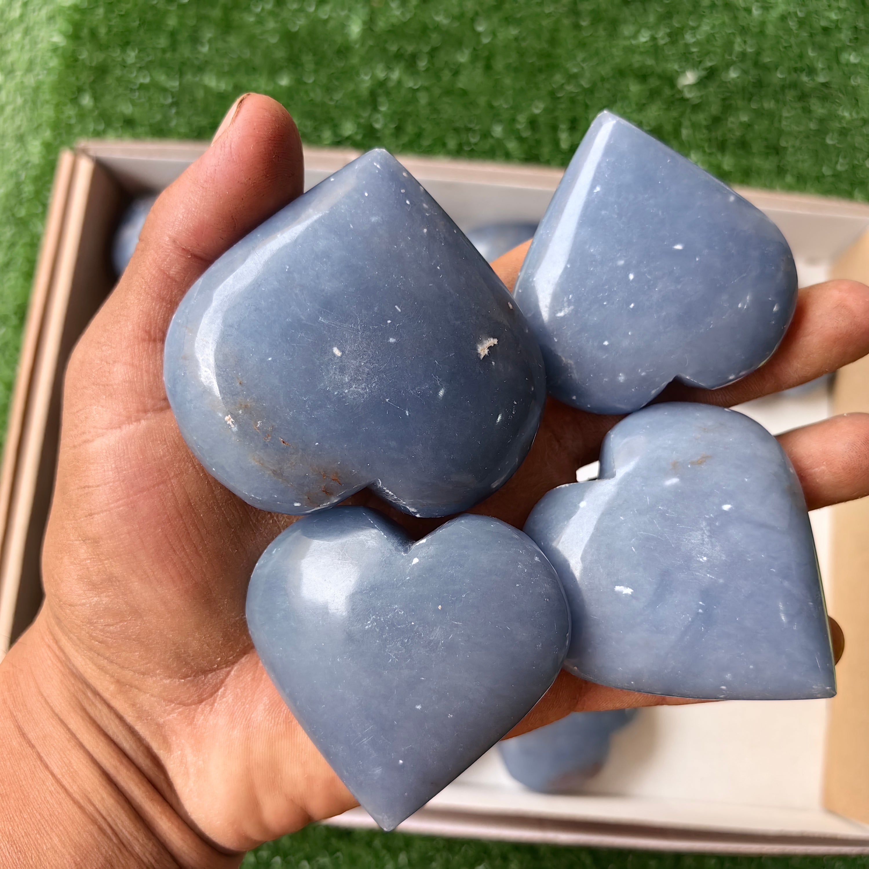 20 pc angelite hearts