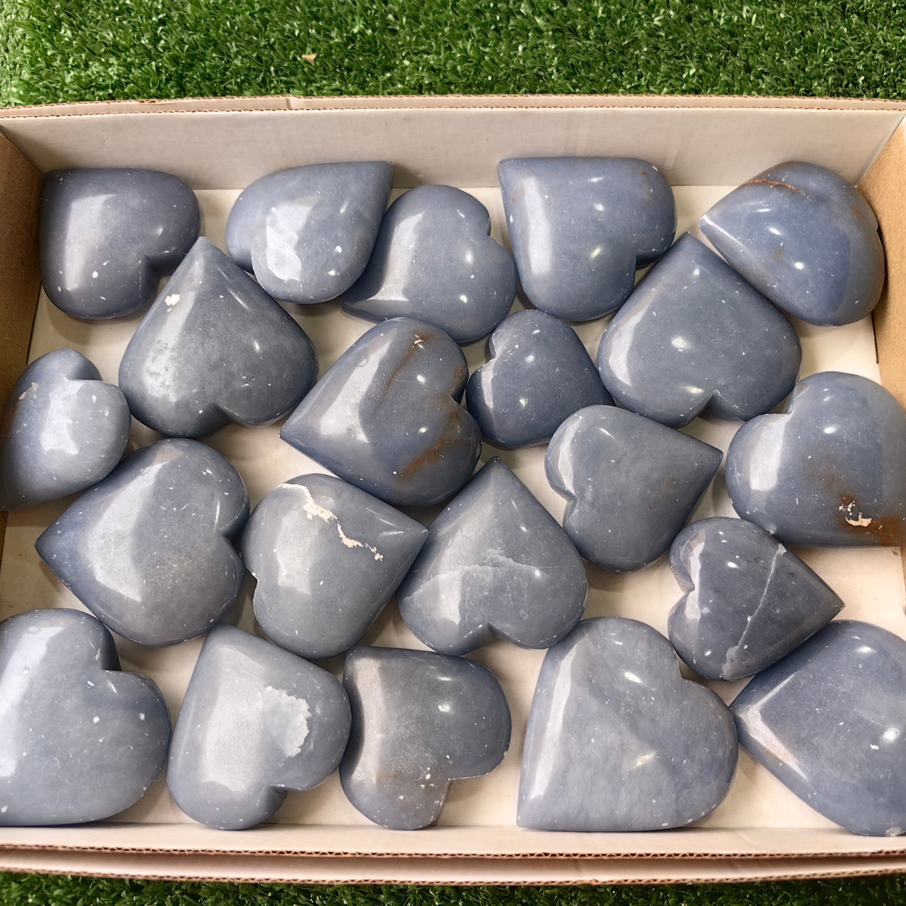 21 pc angelite hearts