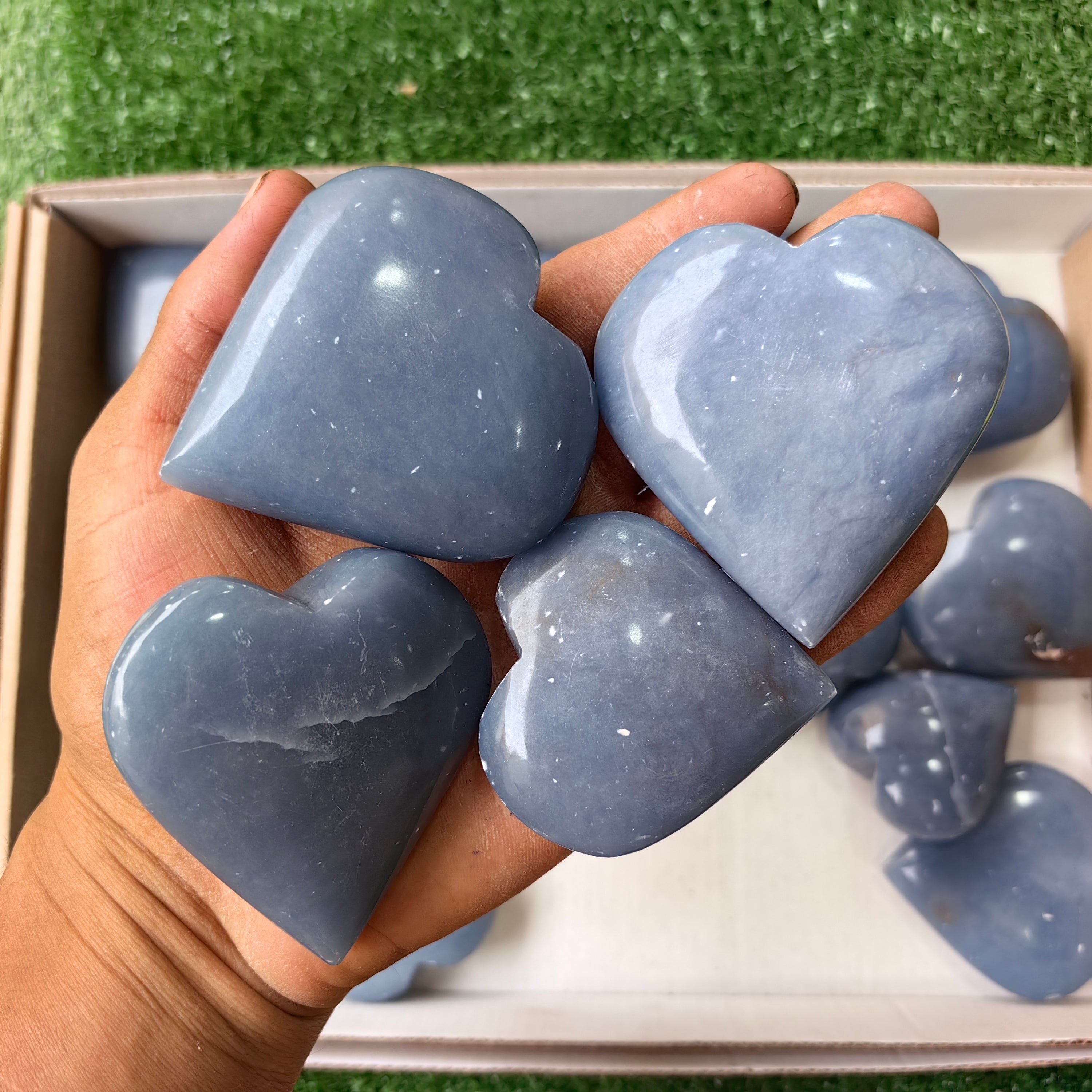 21 pc angelite hearts