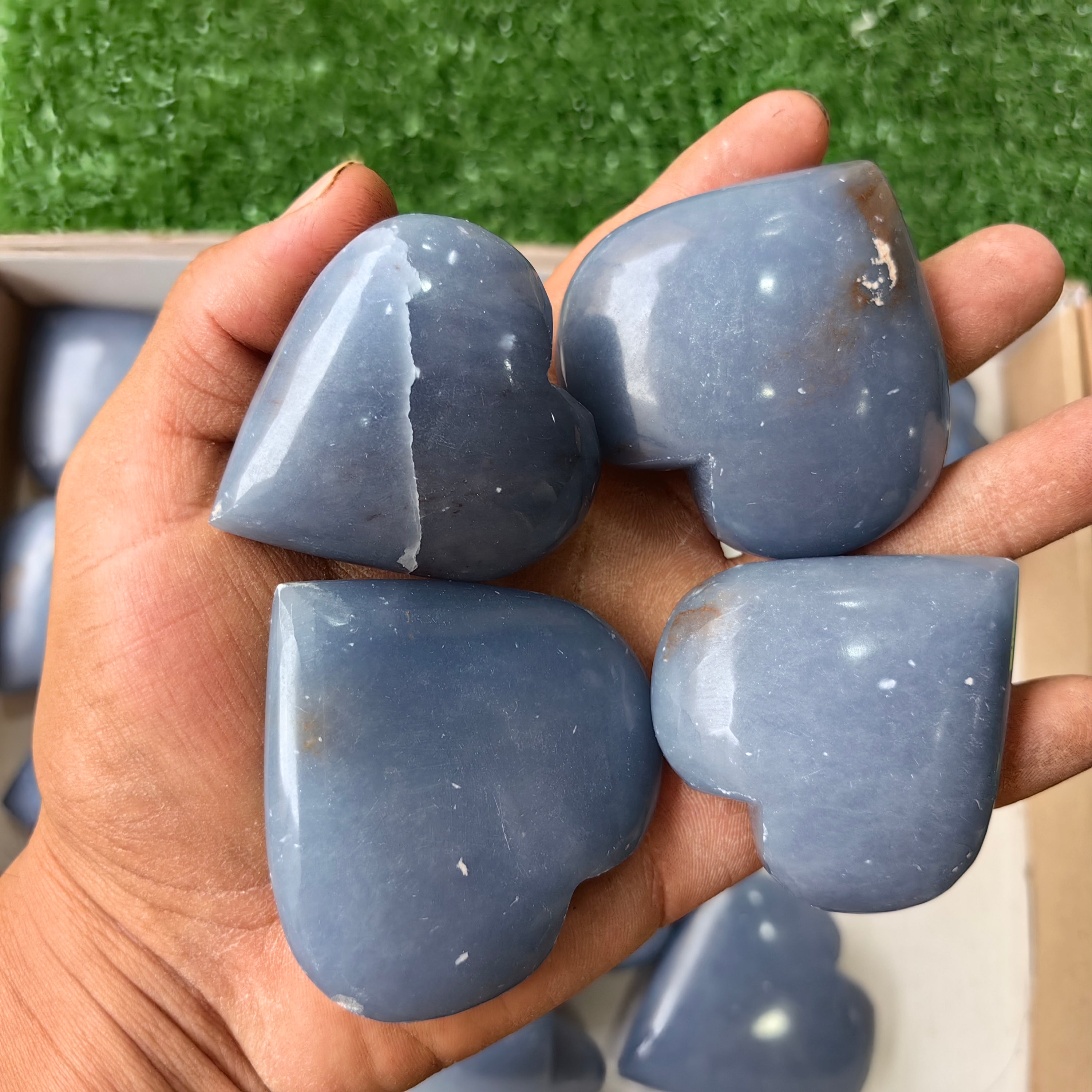 21 pc angelite hearts