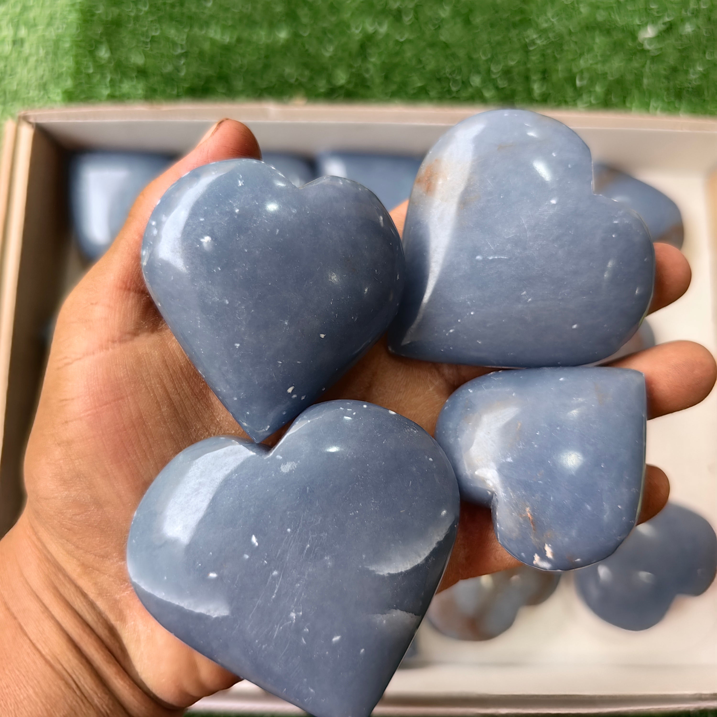 19 pc angelite hearts