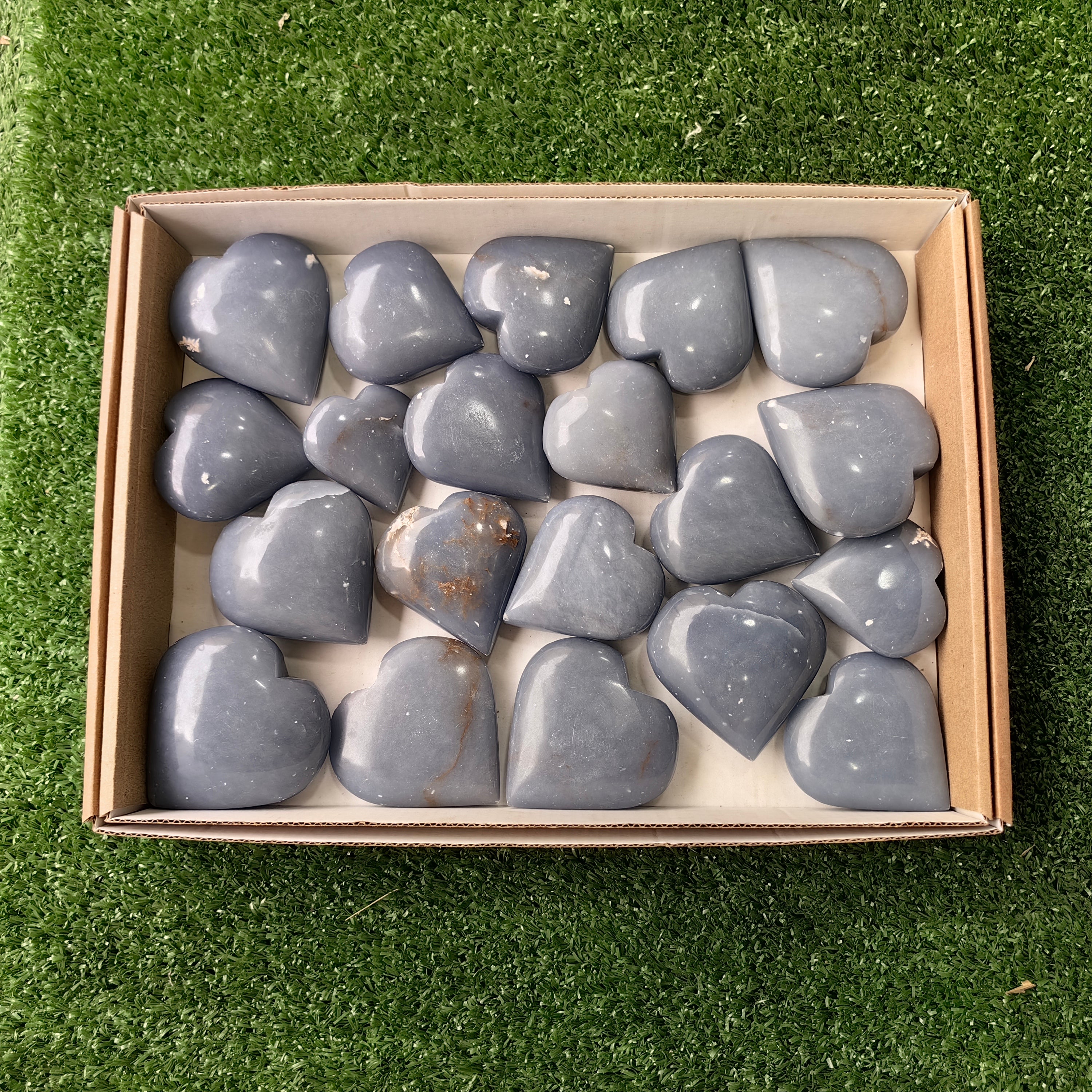 20 pc angelite hearts