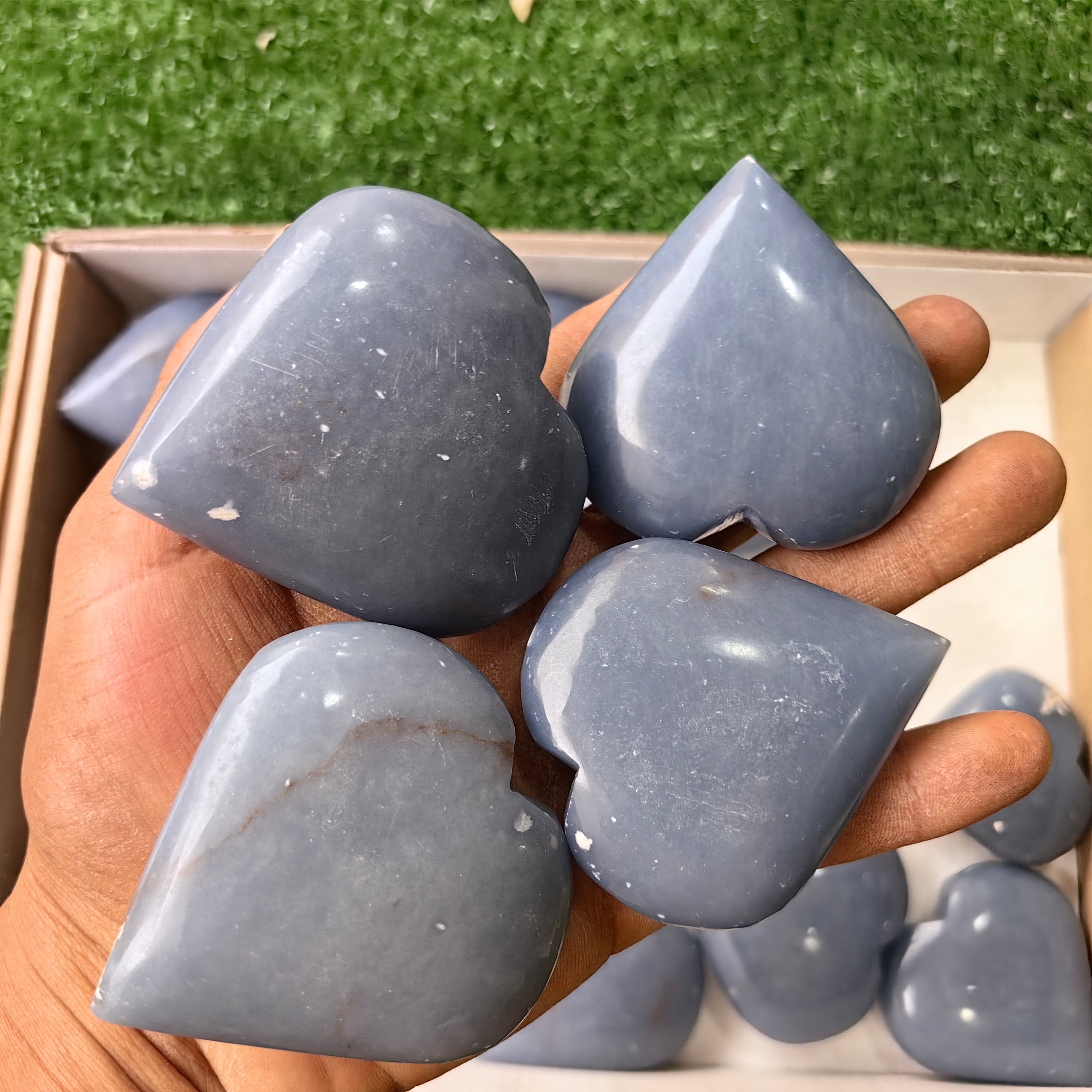 20 pc angelite hearts