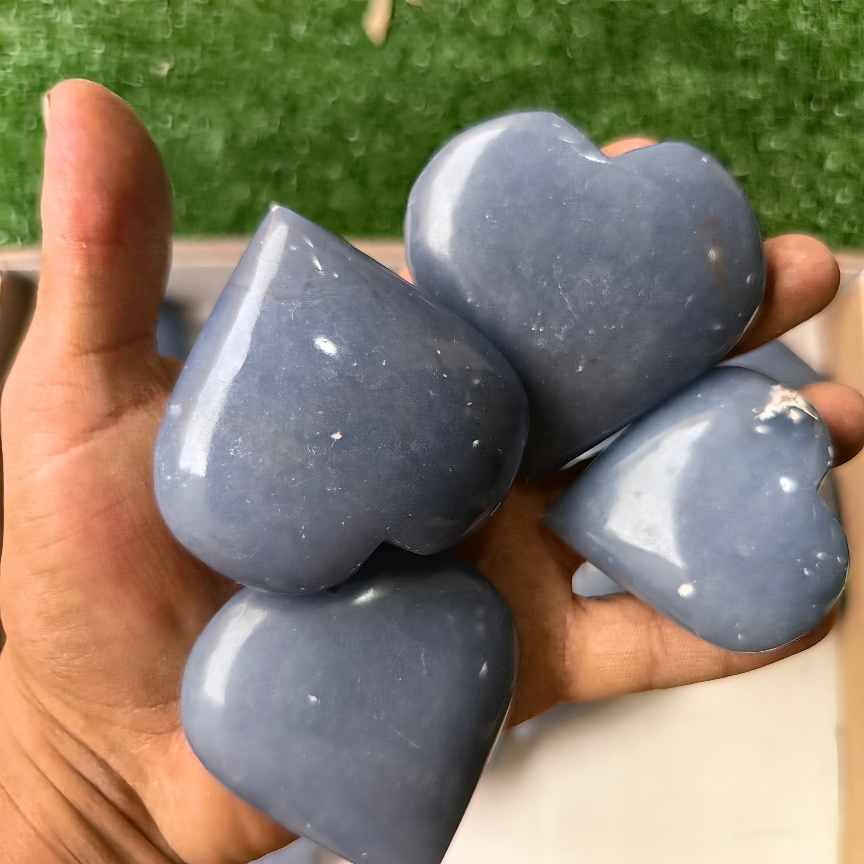 20 pc angelite hearts