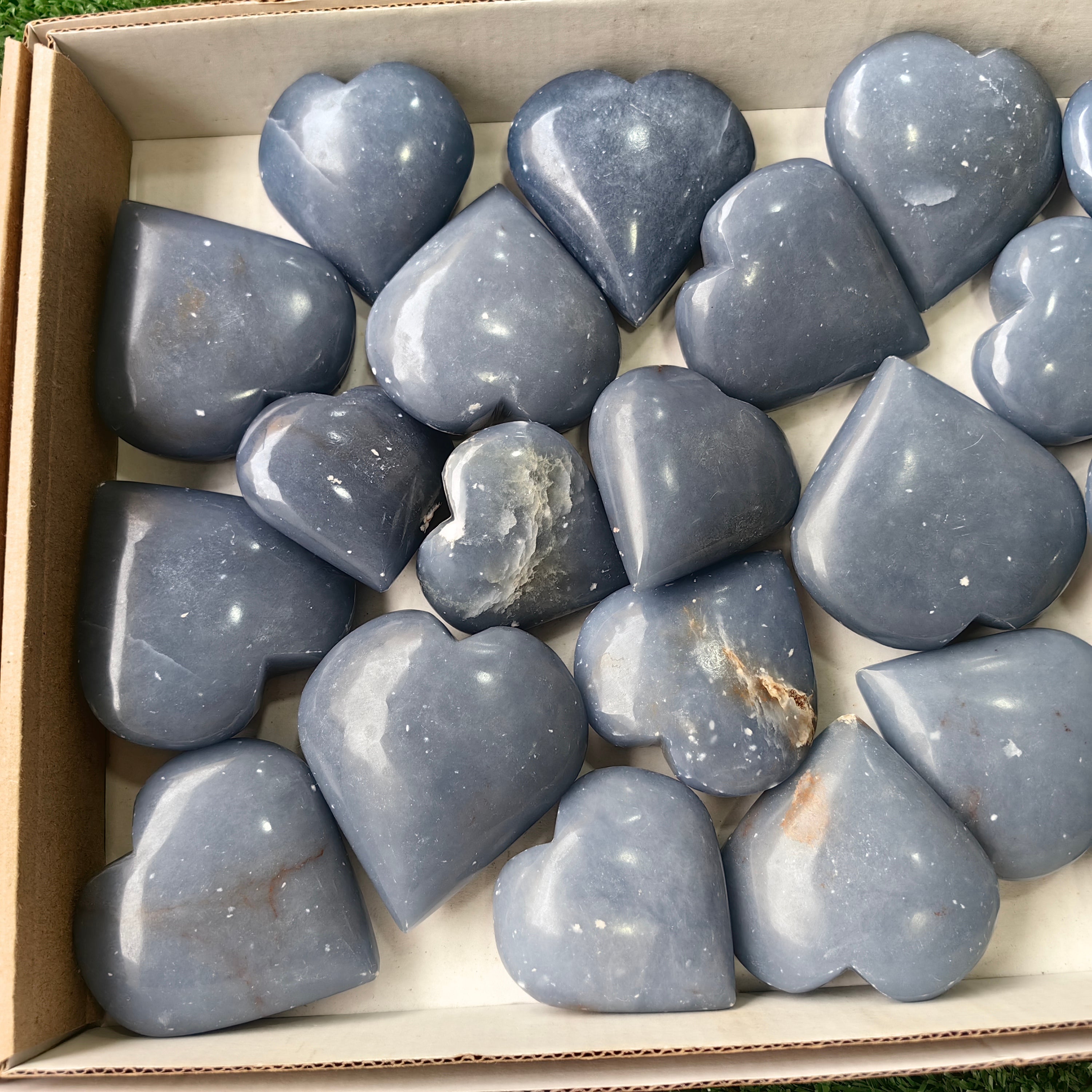 21 pc angelite hearts