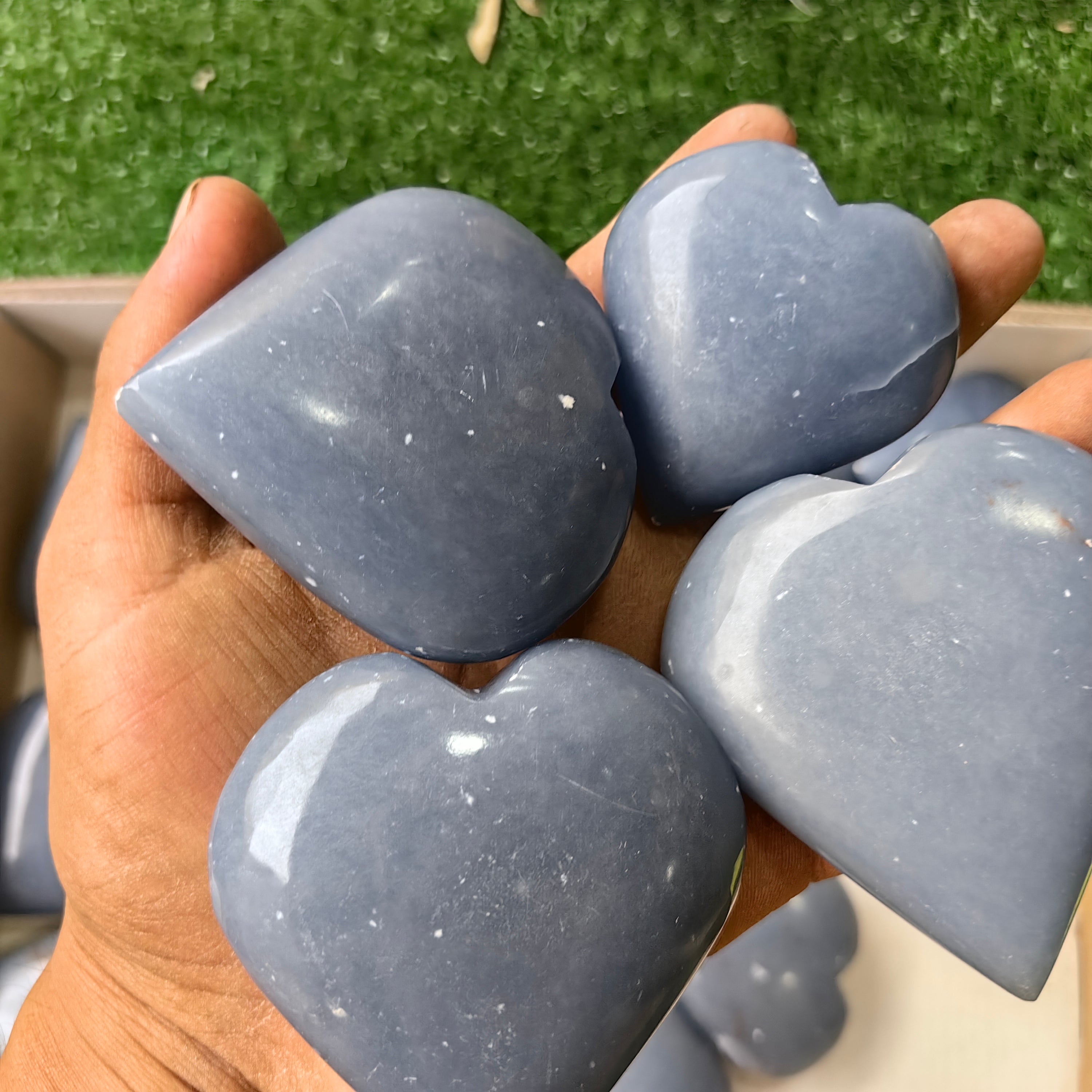 21 pc angelite hearts