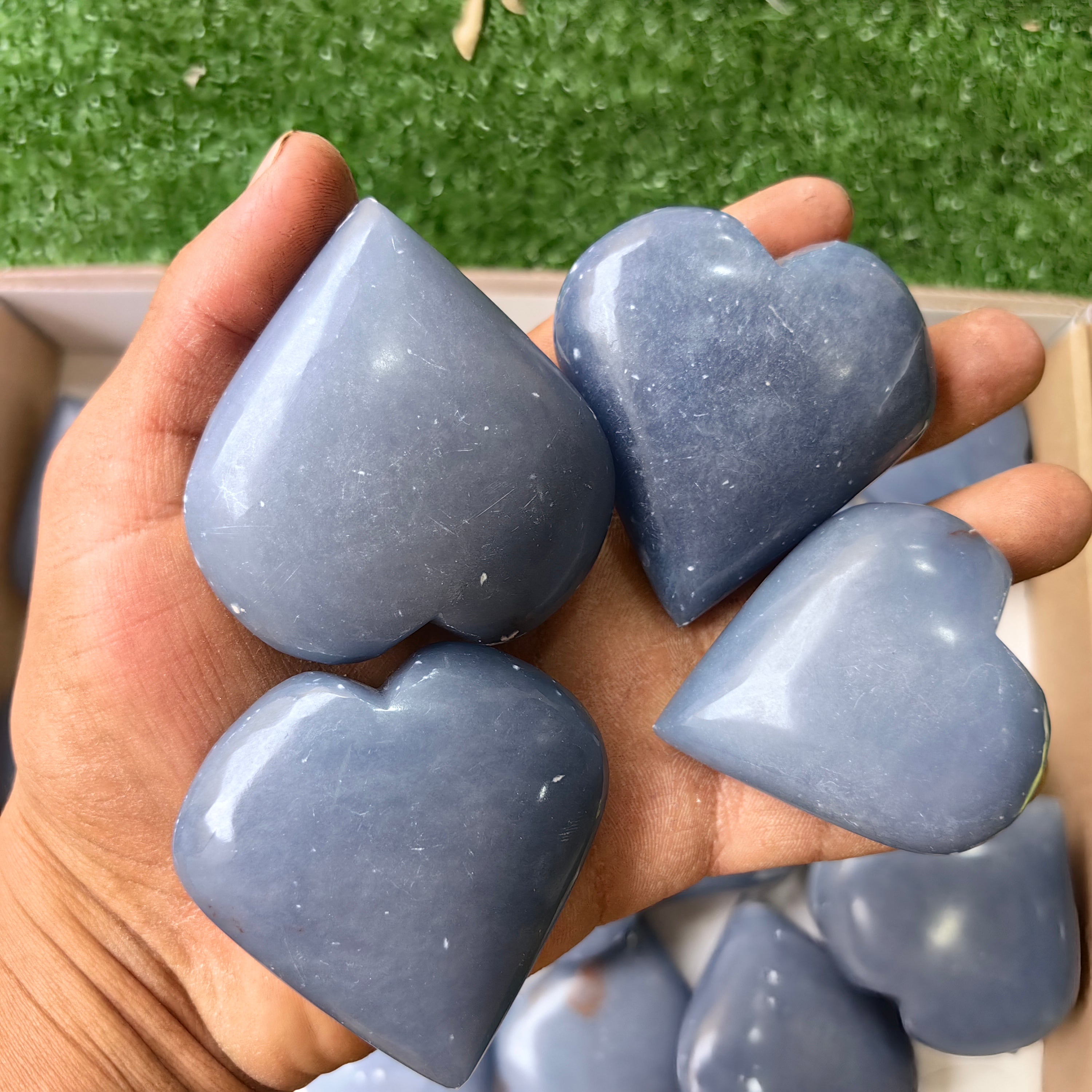 21 pc angelite hearts