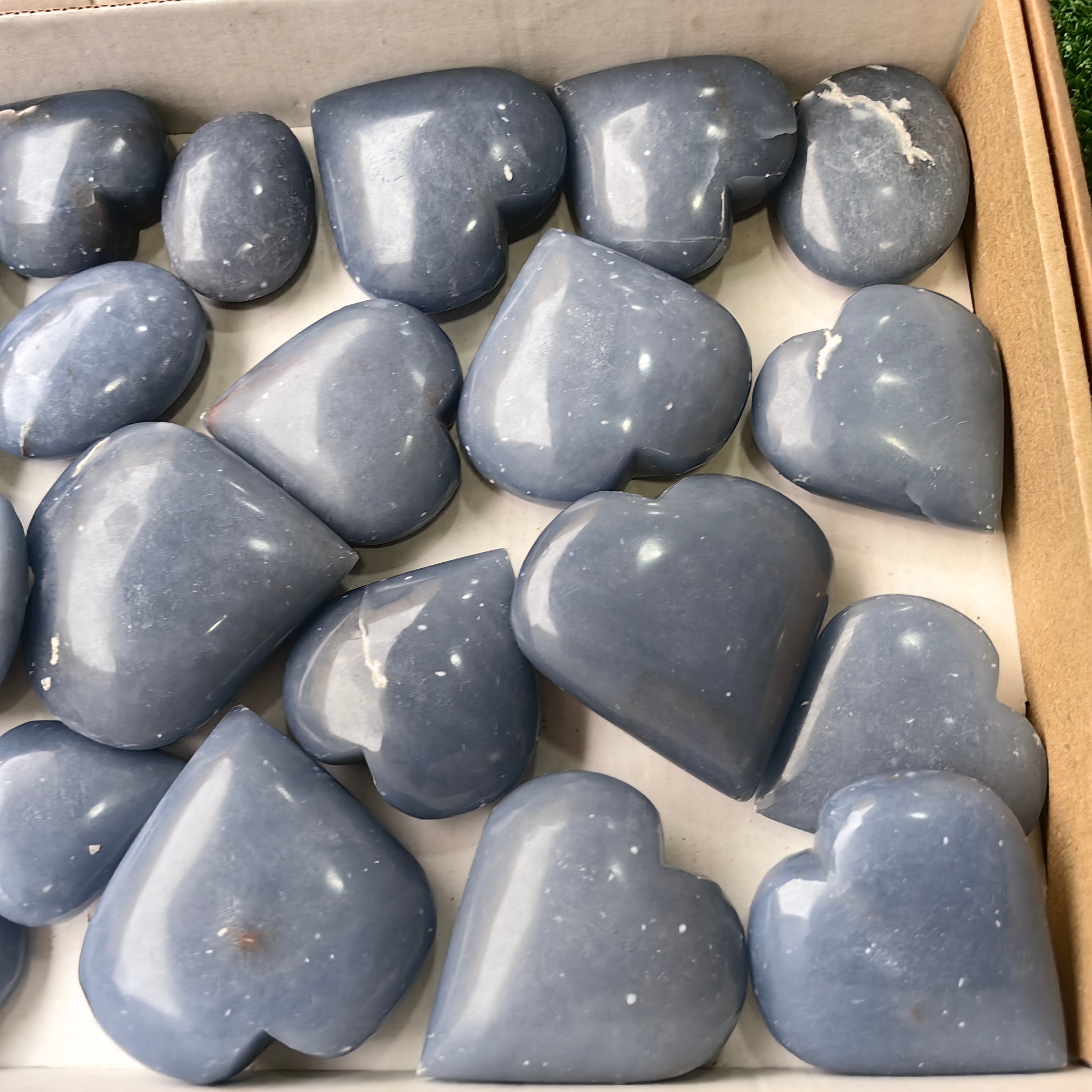 23 pc angelite hearts & palms